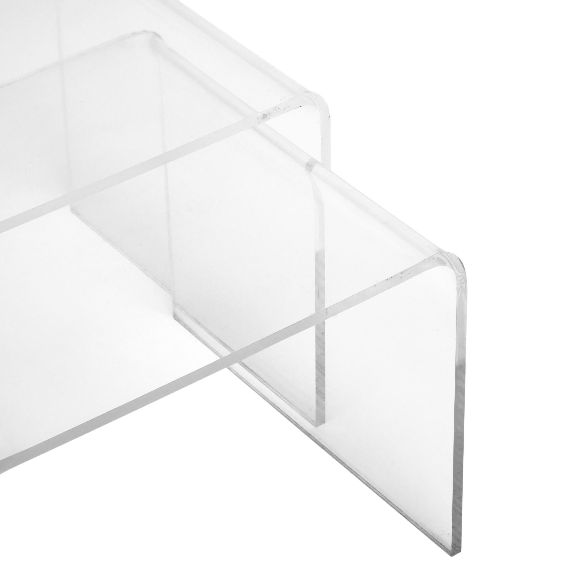 Mid-Century Modern Mid-Century Lucite Waterfall Tables For Sale