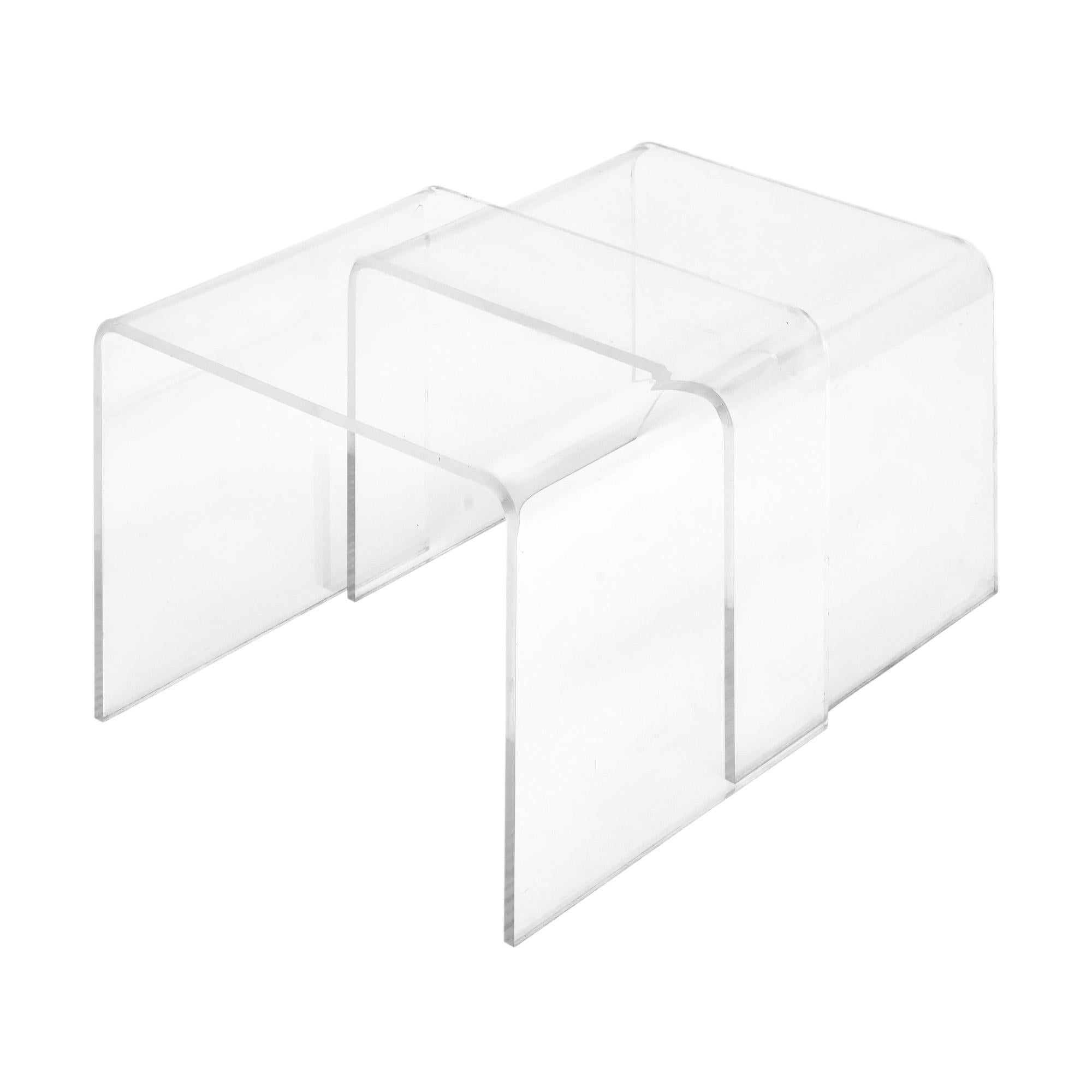 Mid-Century Lucite Waterfall Tables For Sale 1