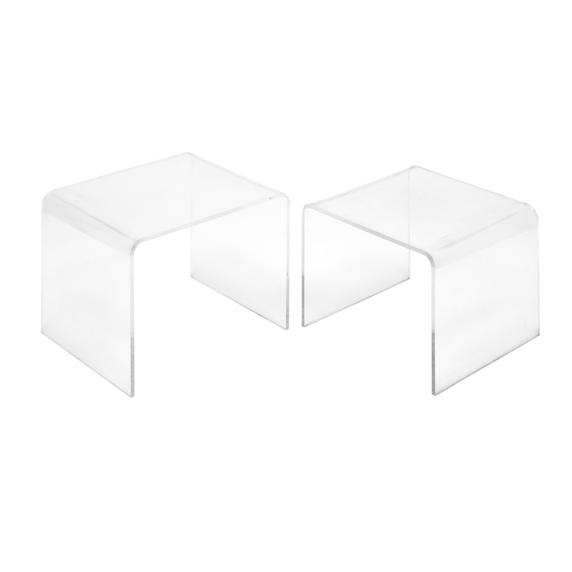 Mid-Century Lucite Waterfall Tables For Sale 2