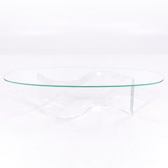 Mid Century Lucite Wave Coffee Table