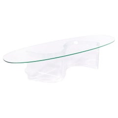 Mid Century Lucite Wave Coffee Table