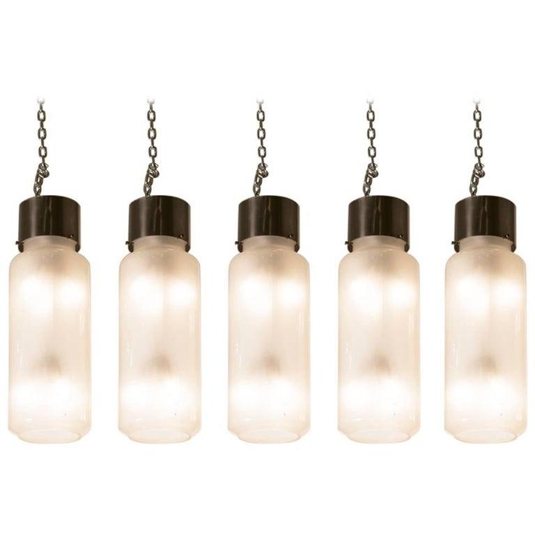 Mid Century Luigi Caccia Dominioni for Azucena Pendant Lights, Italy 1957 In Good Condition For Sale In Aspen, CO
