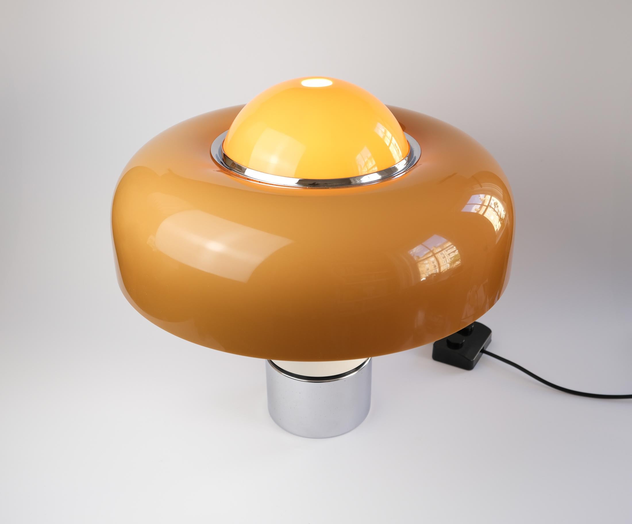Mid-Century Luigi Massoni „Brumbury“ Tischlampe aus der Mitte des Jahrhunderts für Guzzini, Italien 1969 2