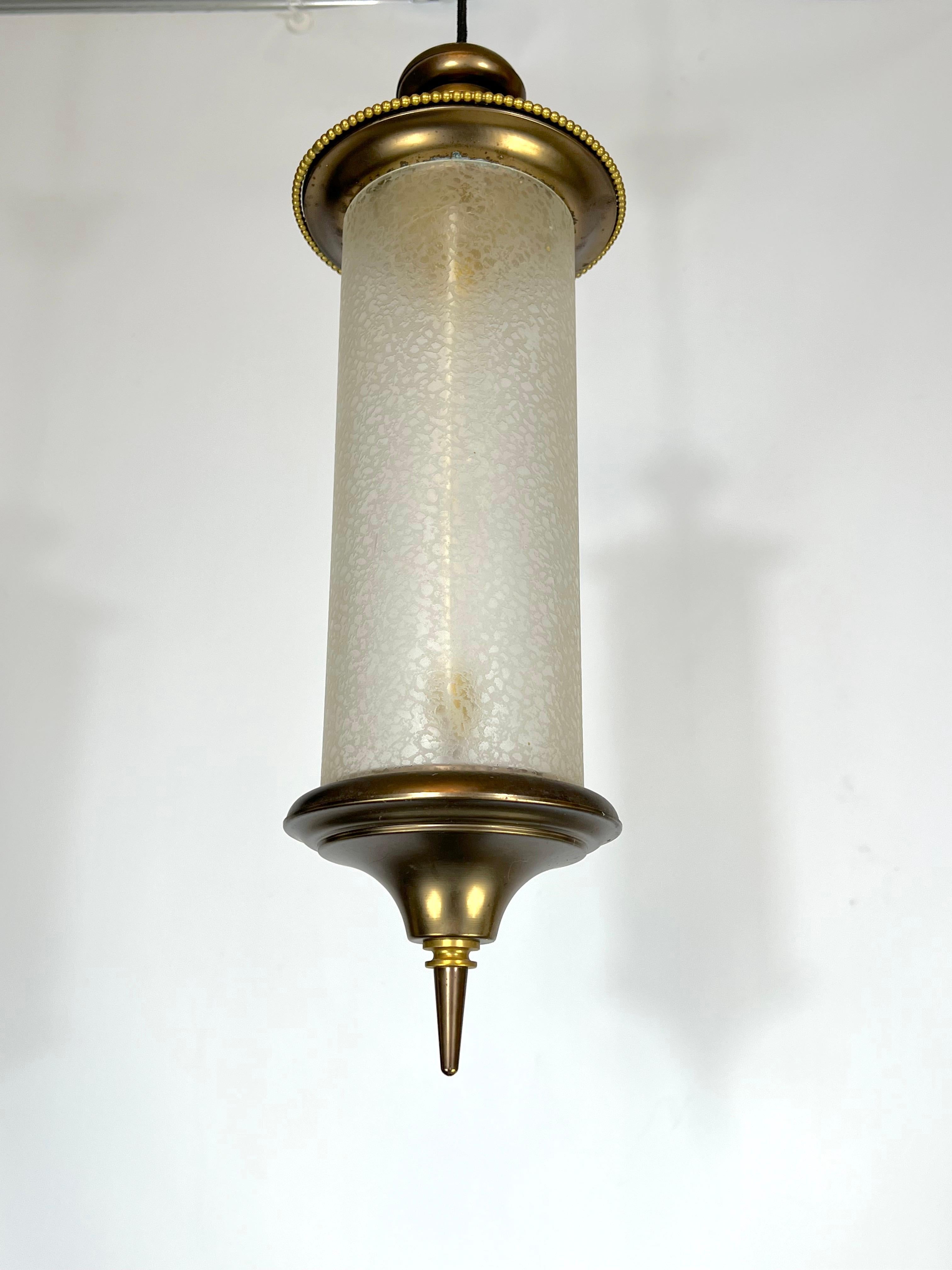 Mid-Century Lumi Milano Brass Pendant Light from 50s For Sale 4