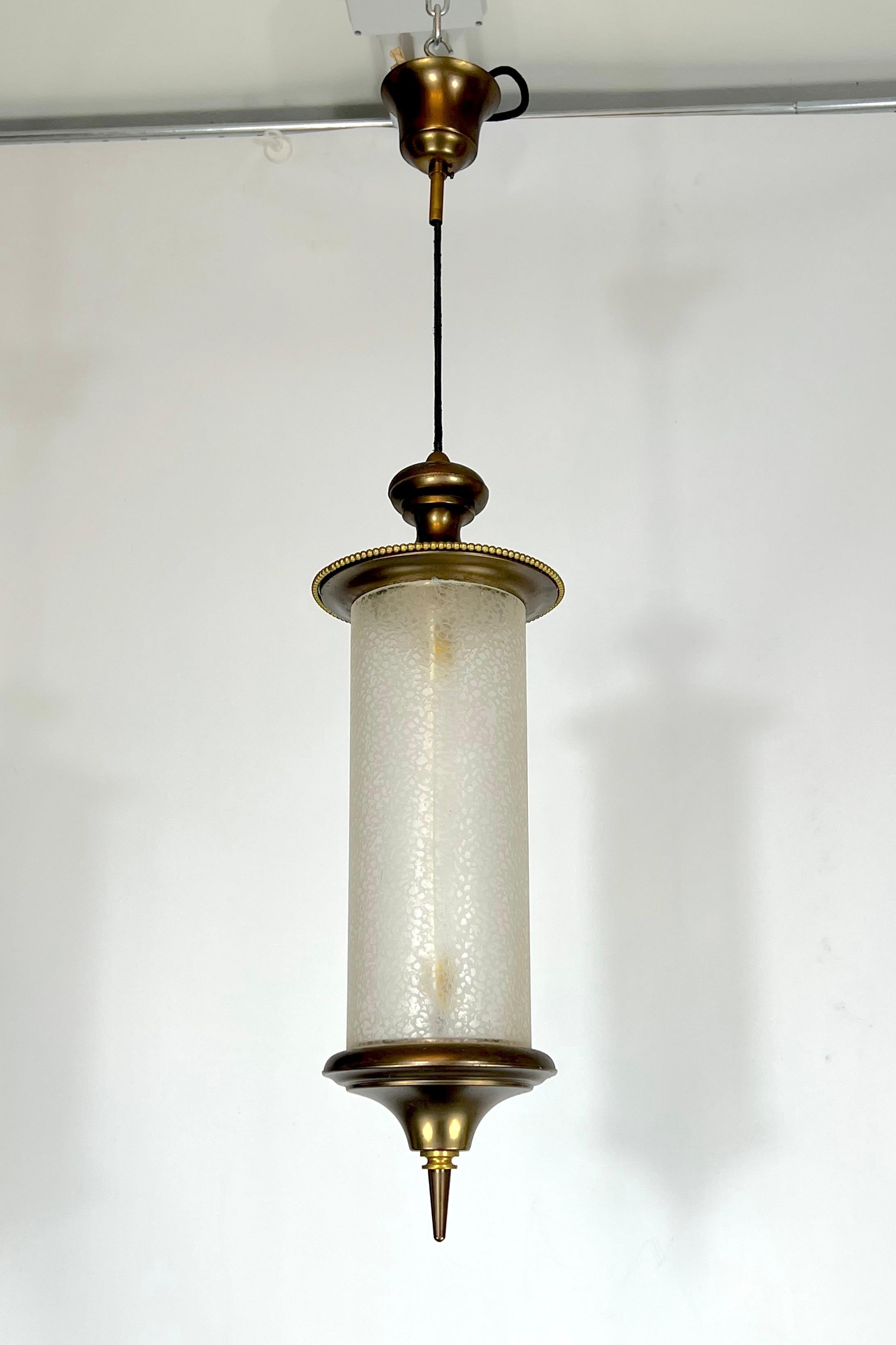 Mid-Century Lumi Milano Brass Pendant Light from 50s For Sale 5