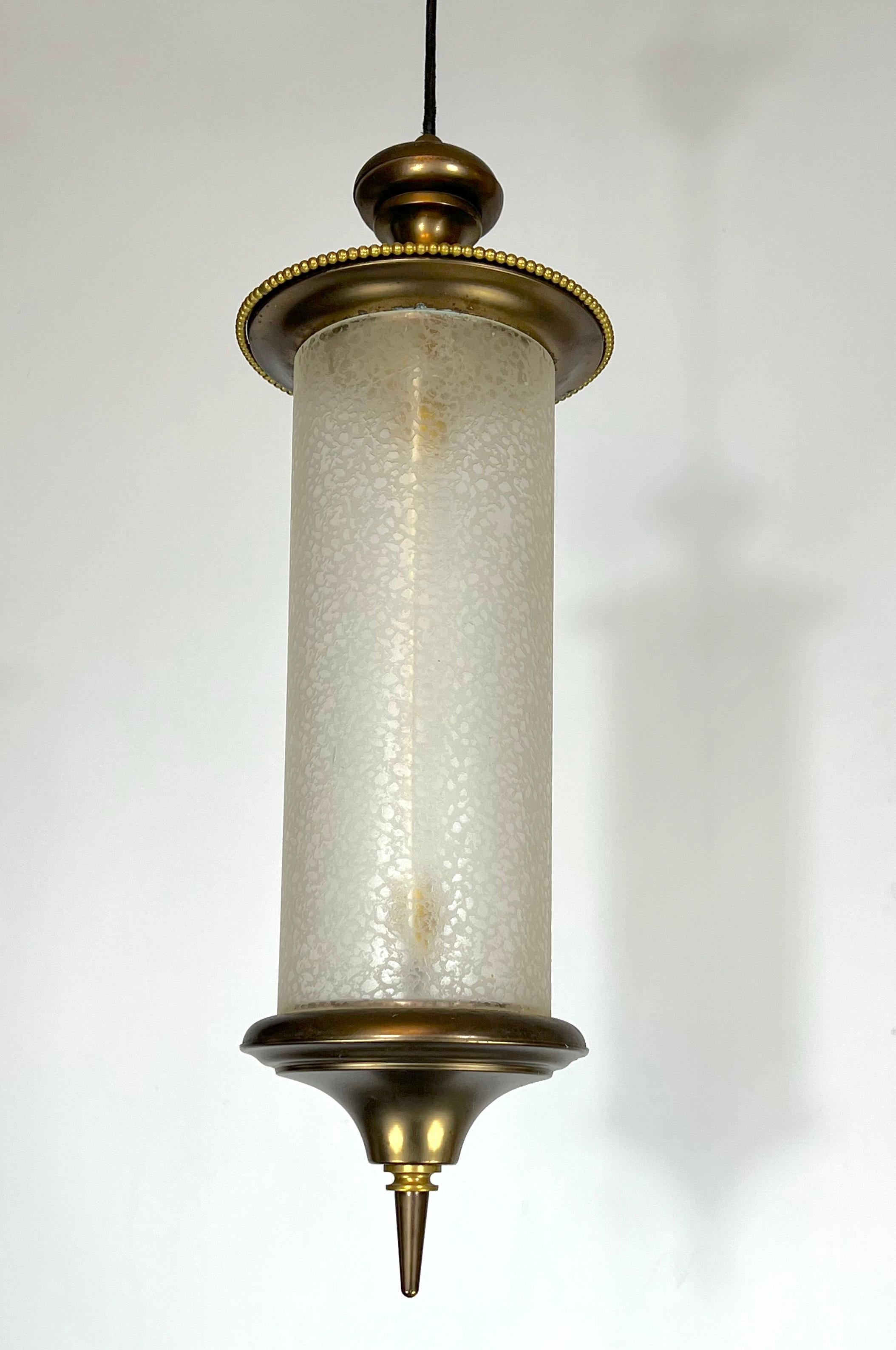 Mid-Century Lumi Milano Brass Pendant Light from 50s For Sale 6
