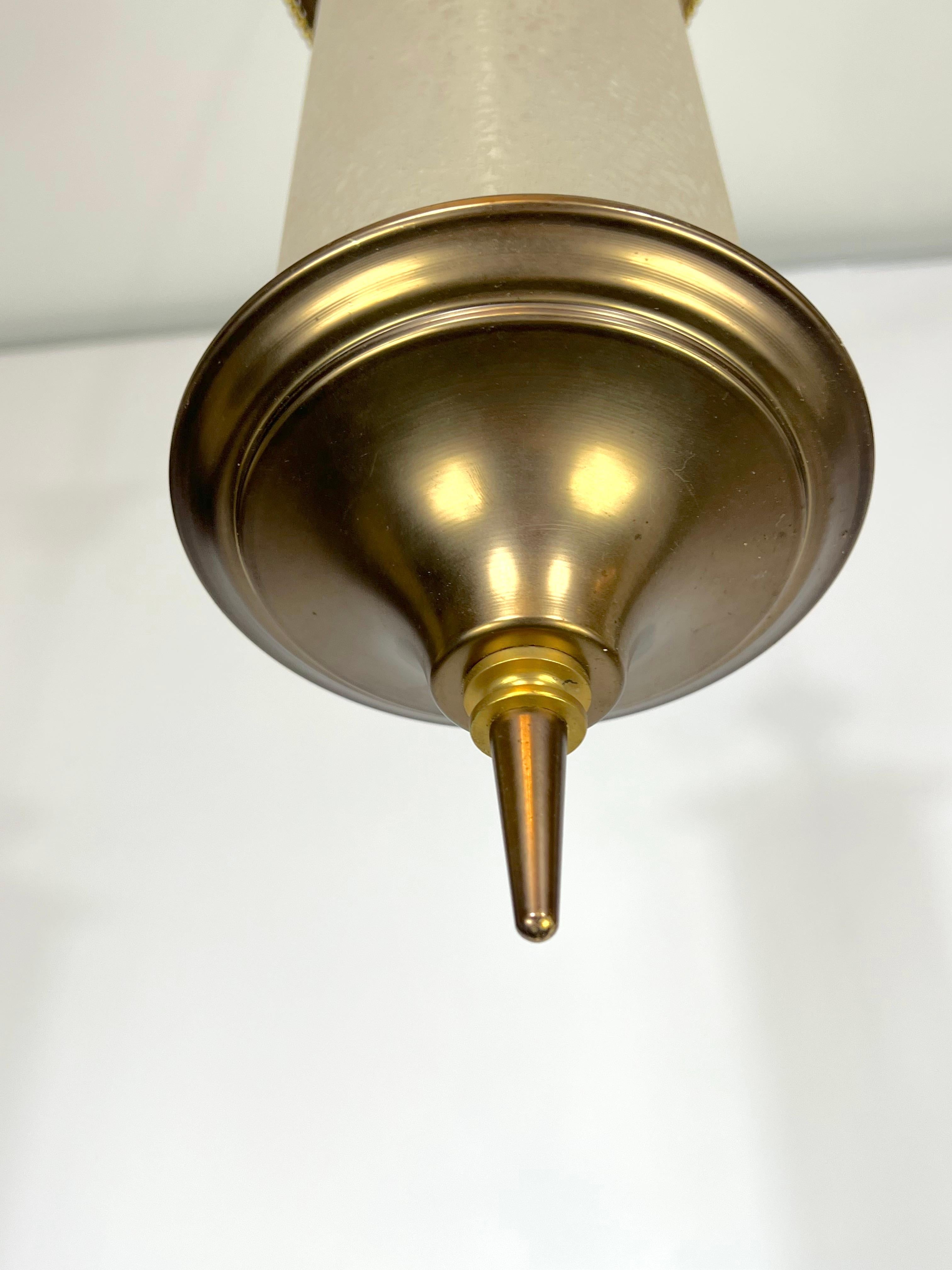 Mid-Century Lumi Milano Brass Pendant Light from 50s For Sale 7