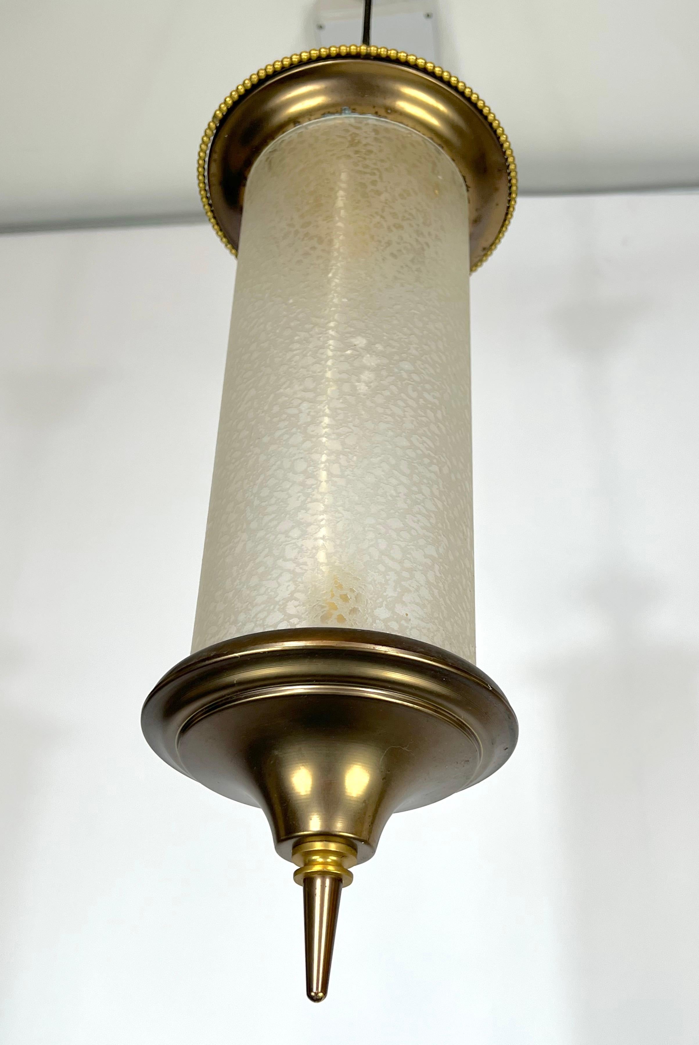 Mid-Century Lumi Milano Brass Pendant Light from 50s For Sale 8