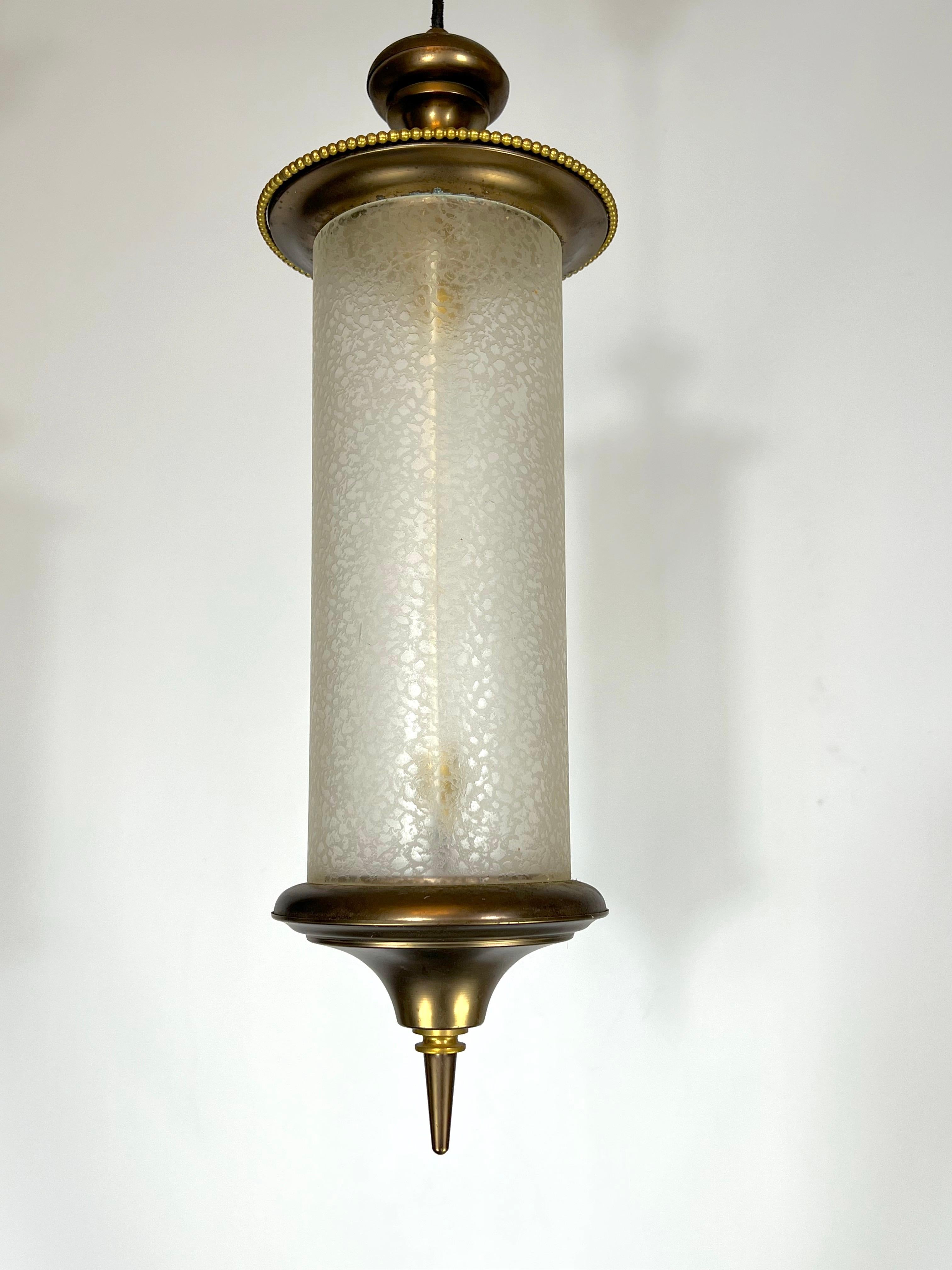 Mid-Century Modern Mid-Century Lumi Milano Brass Pendant Light from 50s For Sale