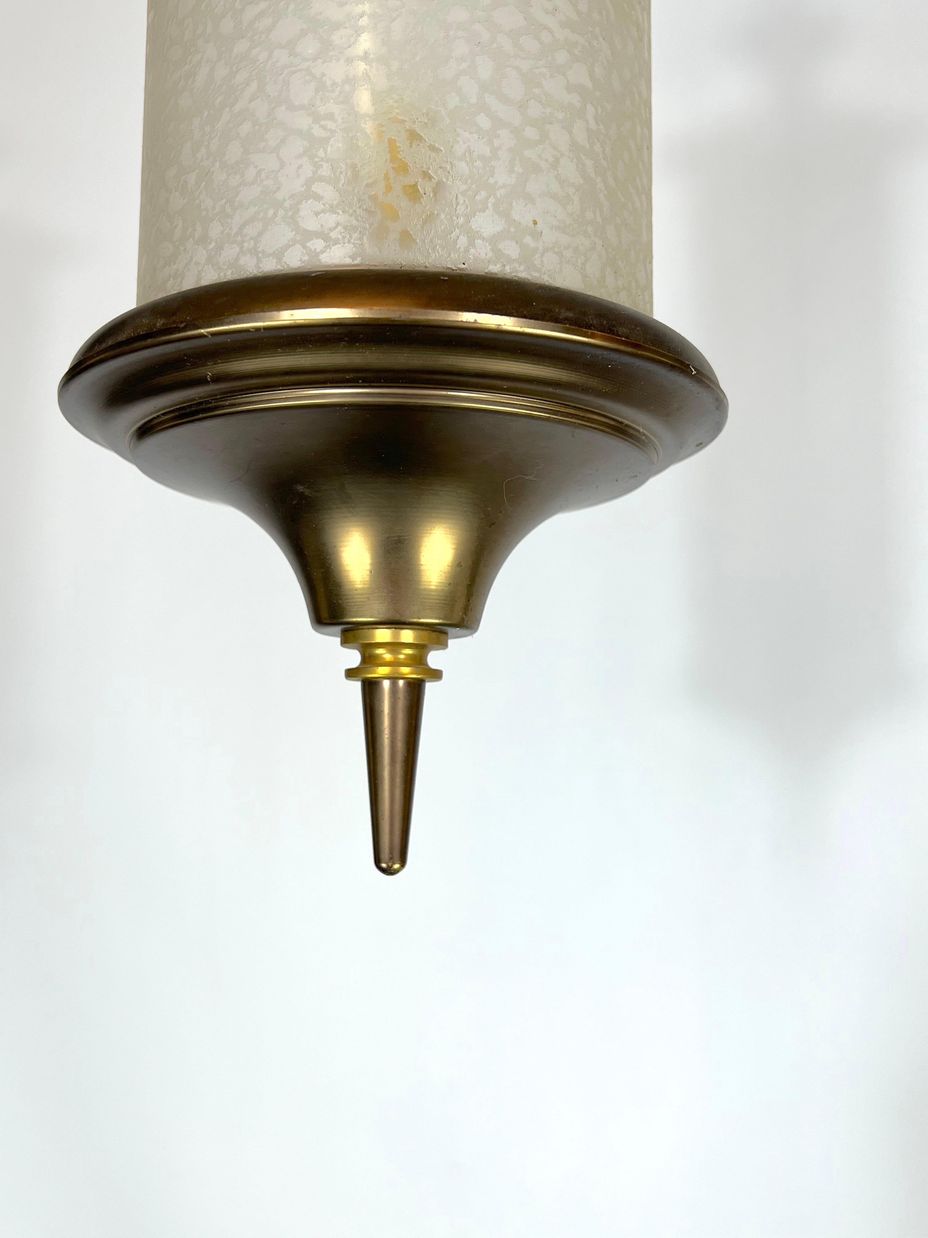 20th Century Mid-Century Lumi Milano Brass Pendant Light from 50s For Sale