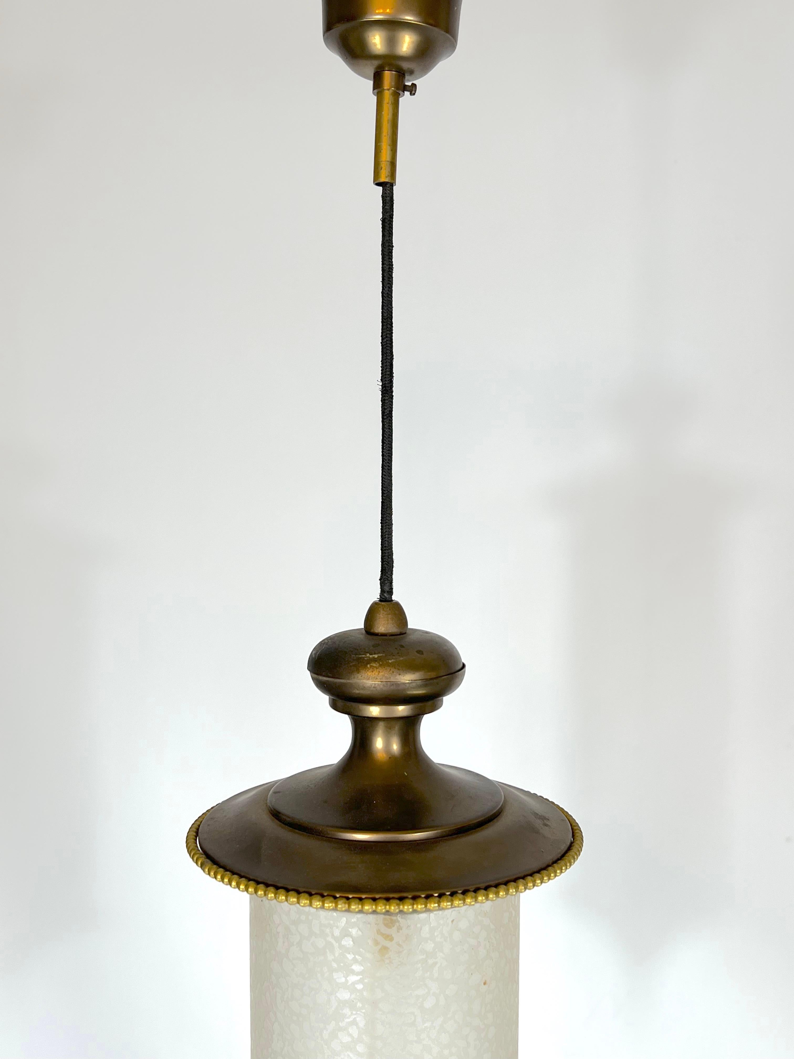 Mid-Century Lumi Milano Brass Pendant Light from 50s For Sale 1