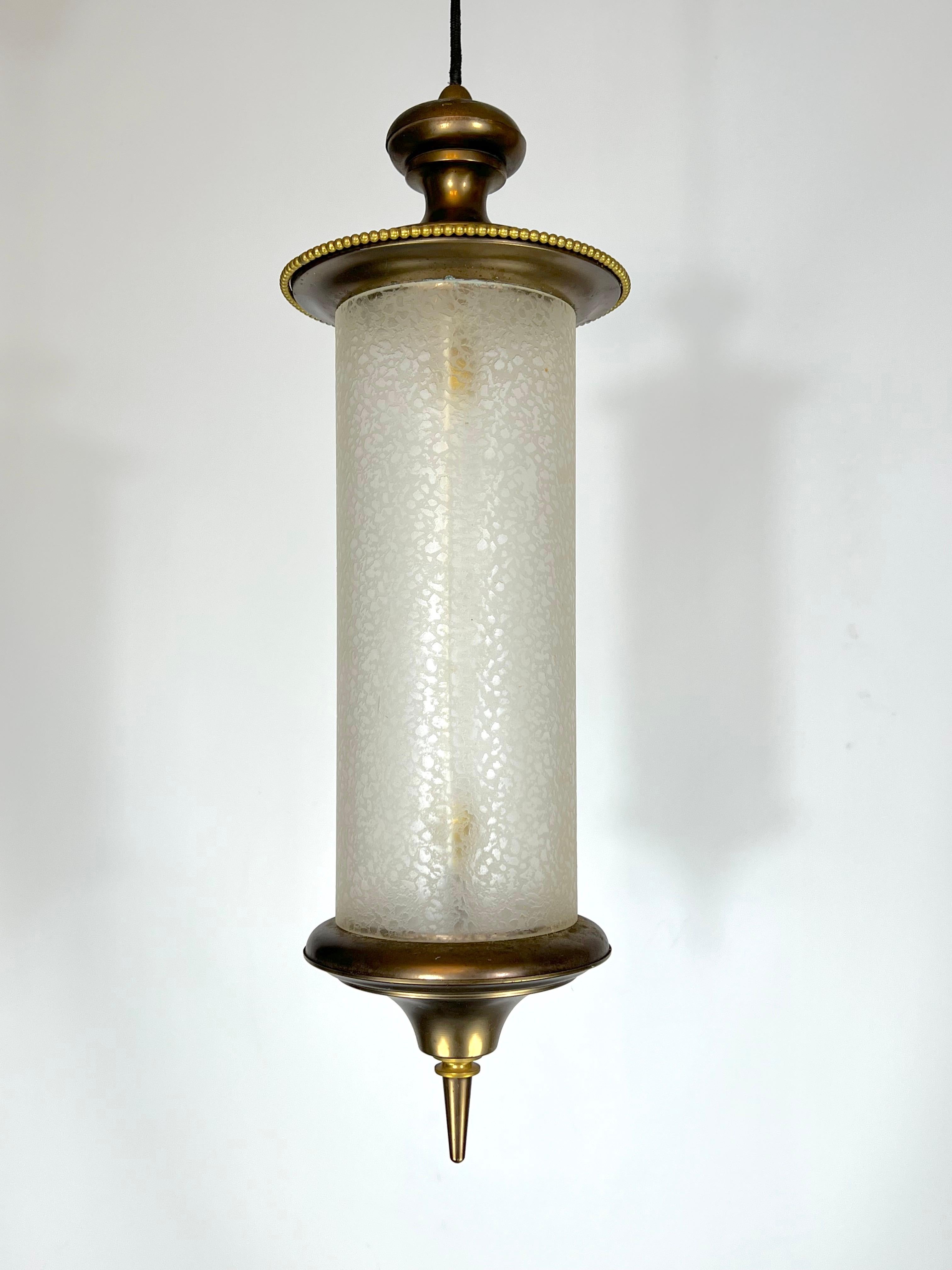 Mid-Century Lumi Milano Brass Pendant Light from 50s For Sale 3