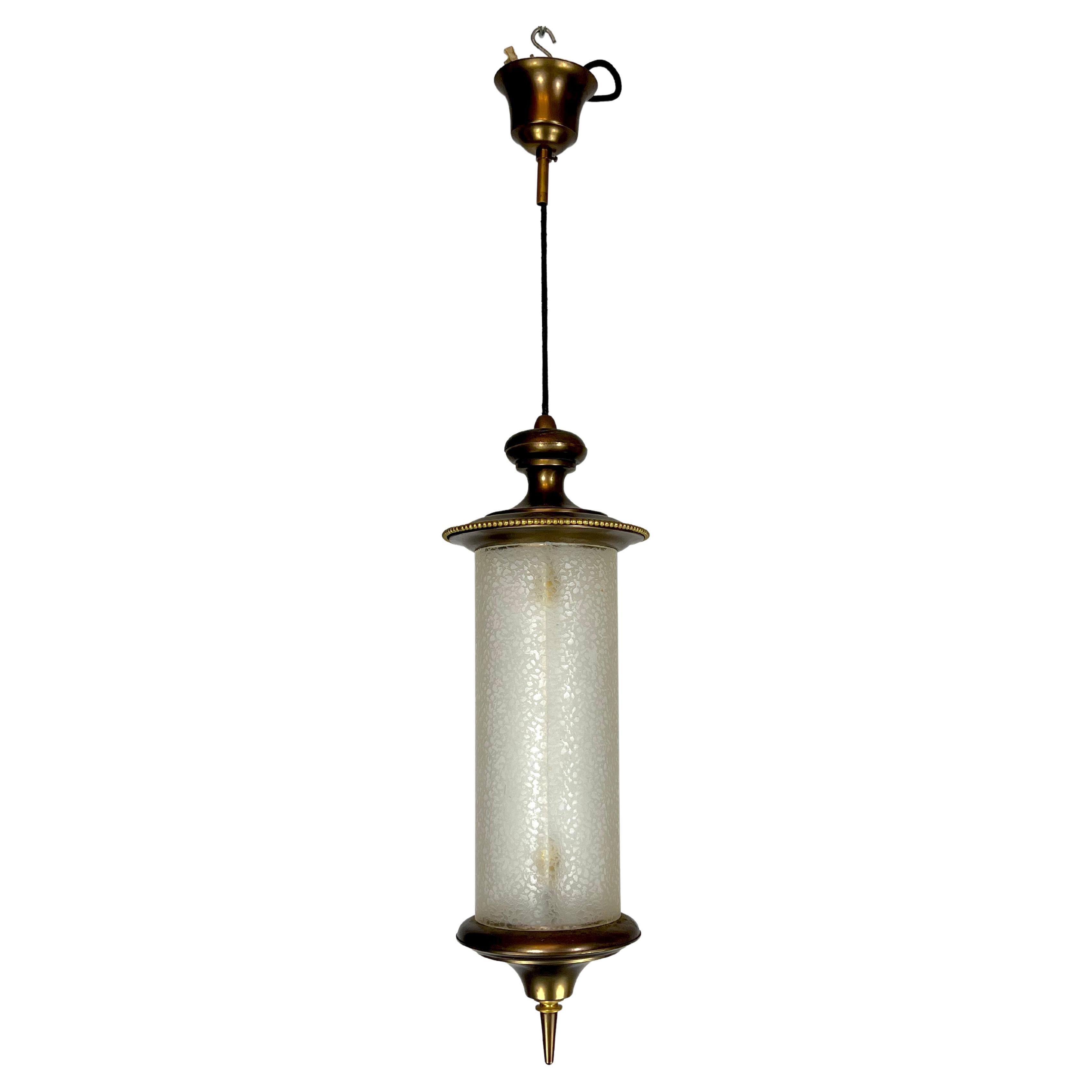Mid-Century Lumi Milano Brass Pendant Light from 50s For Sale