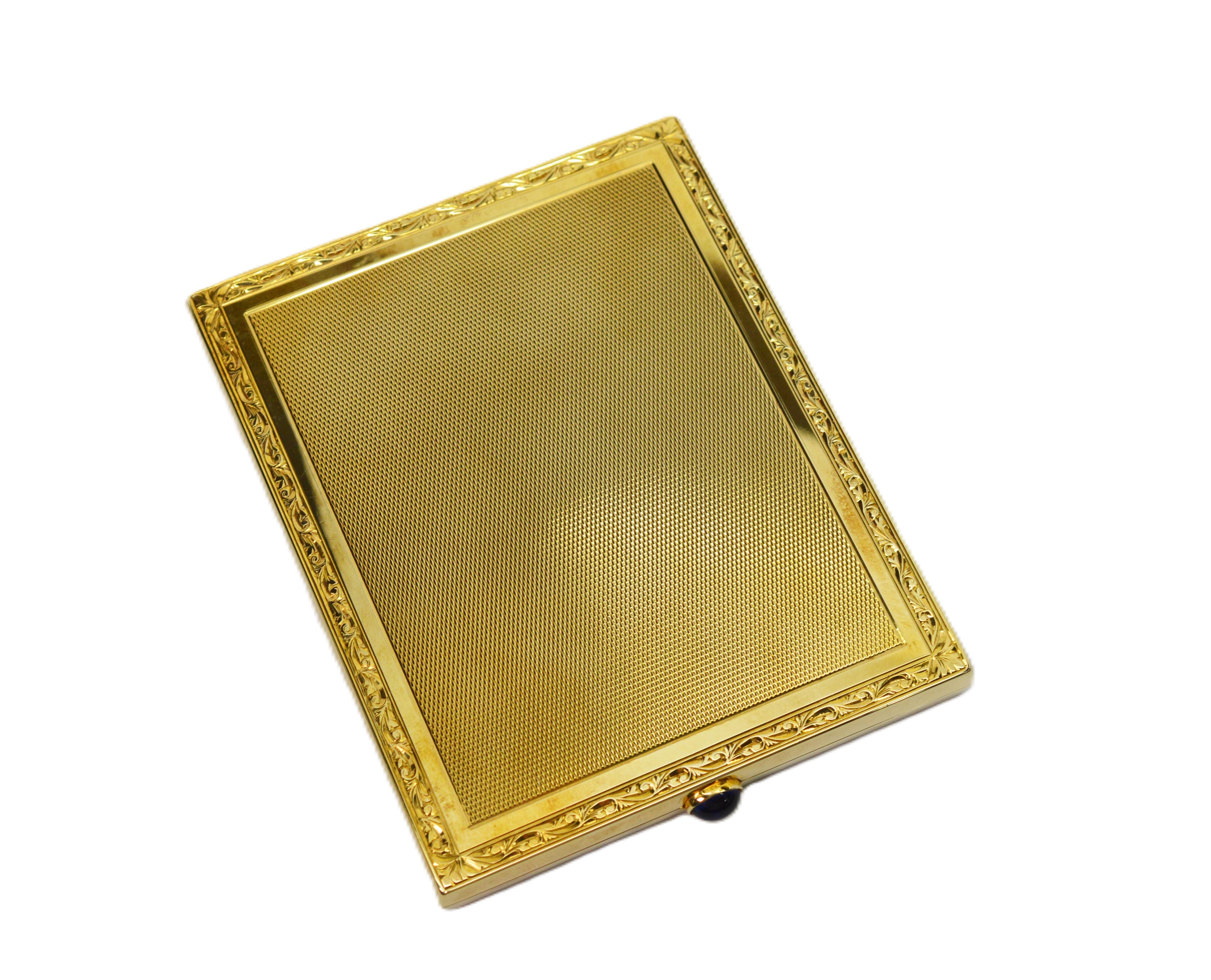 vintage gold cigarette case