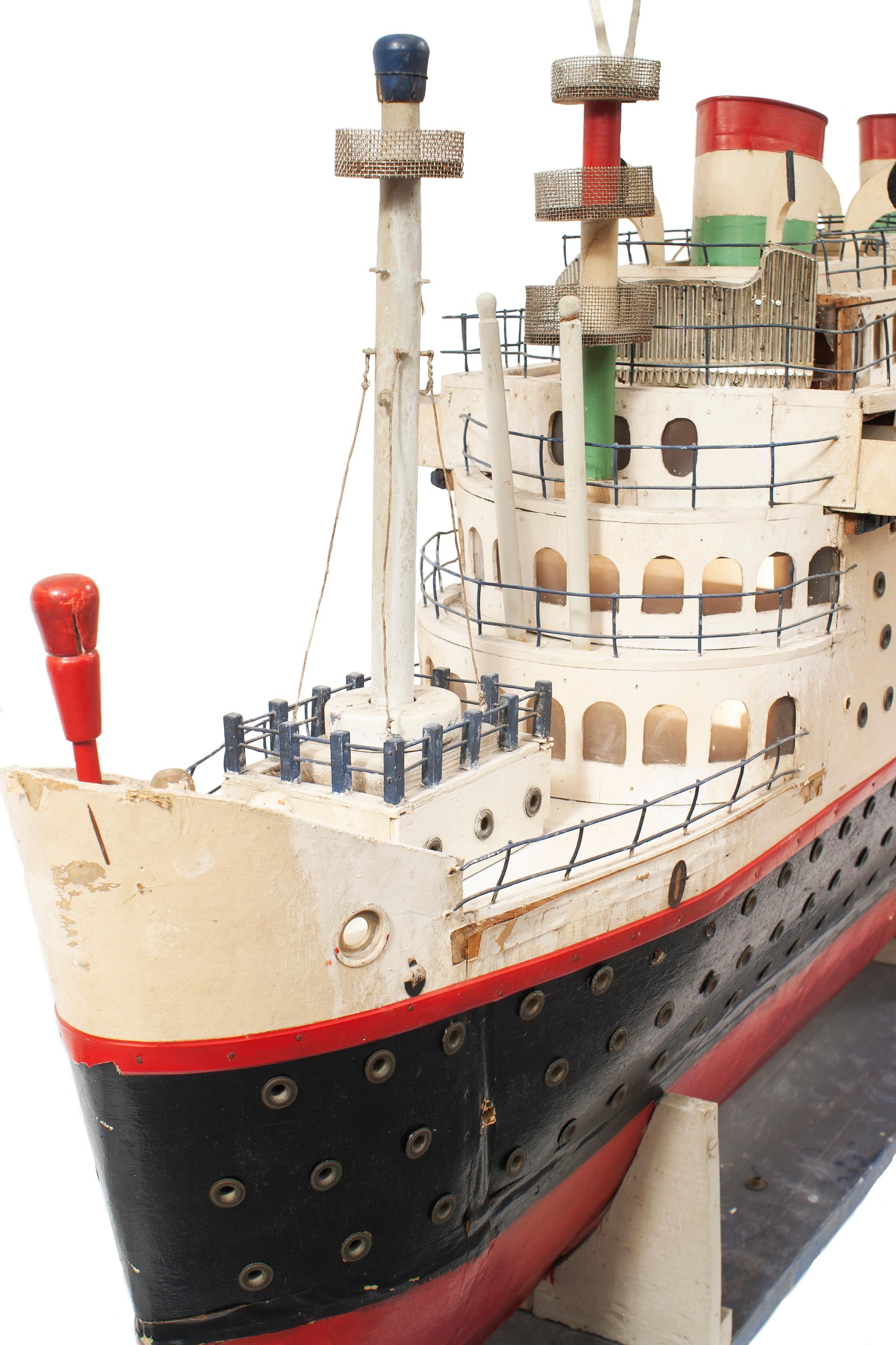 American Mid-Century Luxury Liner Ship Model For Sale