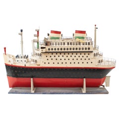 Mid-Century Luxury Liner Ship Model