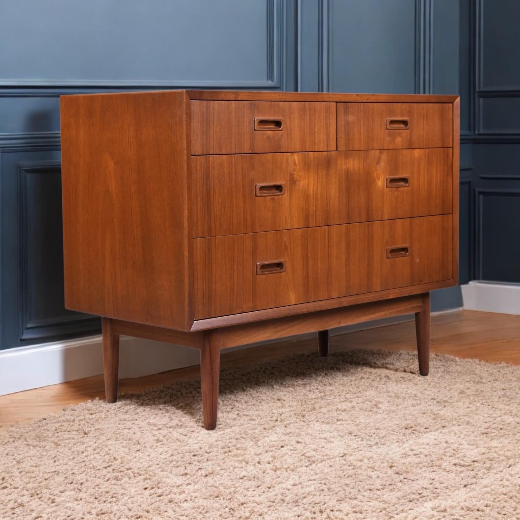 Mid-Century Modern Mid-Century Lyby Mobler Danish Modern Modular Teak Chests of Drawers For Sale