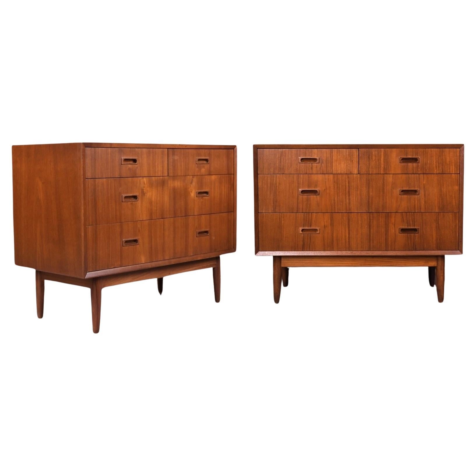 Mid-Century Lyby Mobler Danish Modern Modular Teak Chests of Drawers For Sale