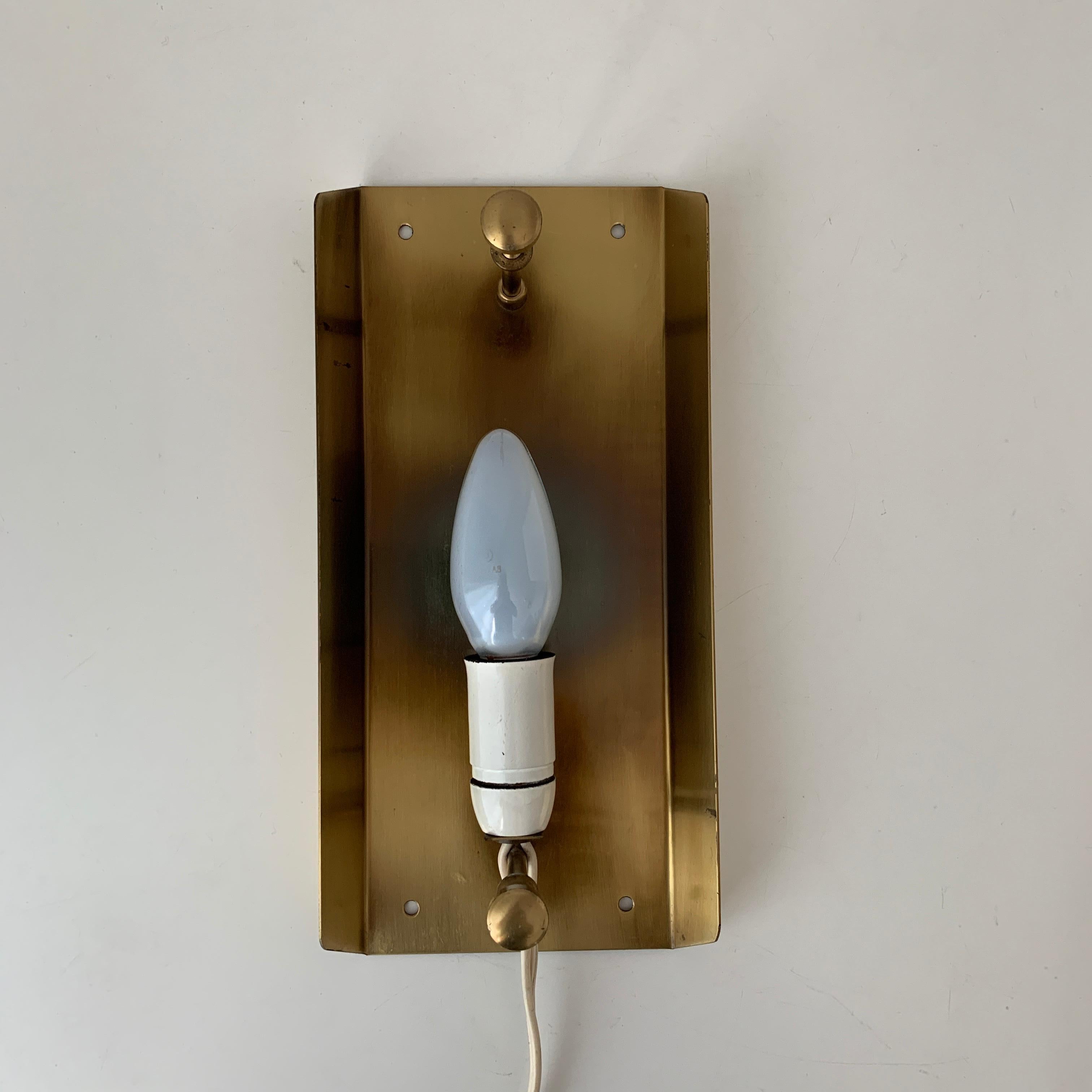 Midcentury Lyfa Wall Sconce by Carl Fagerlund and Orrefors For Sale 7