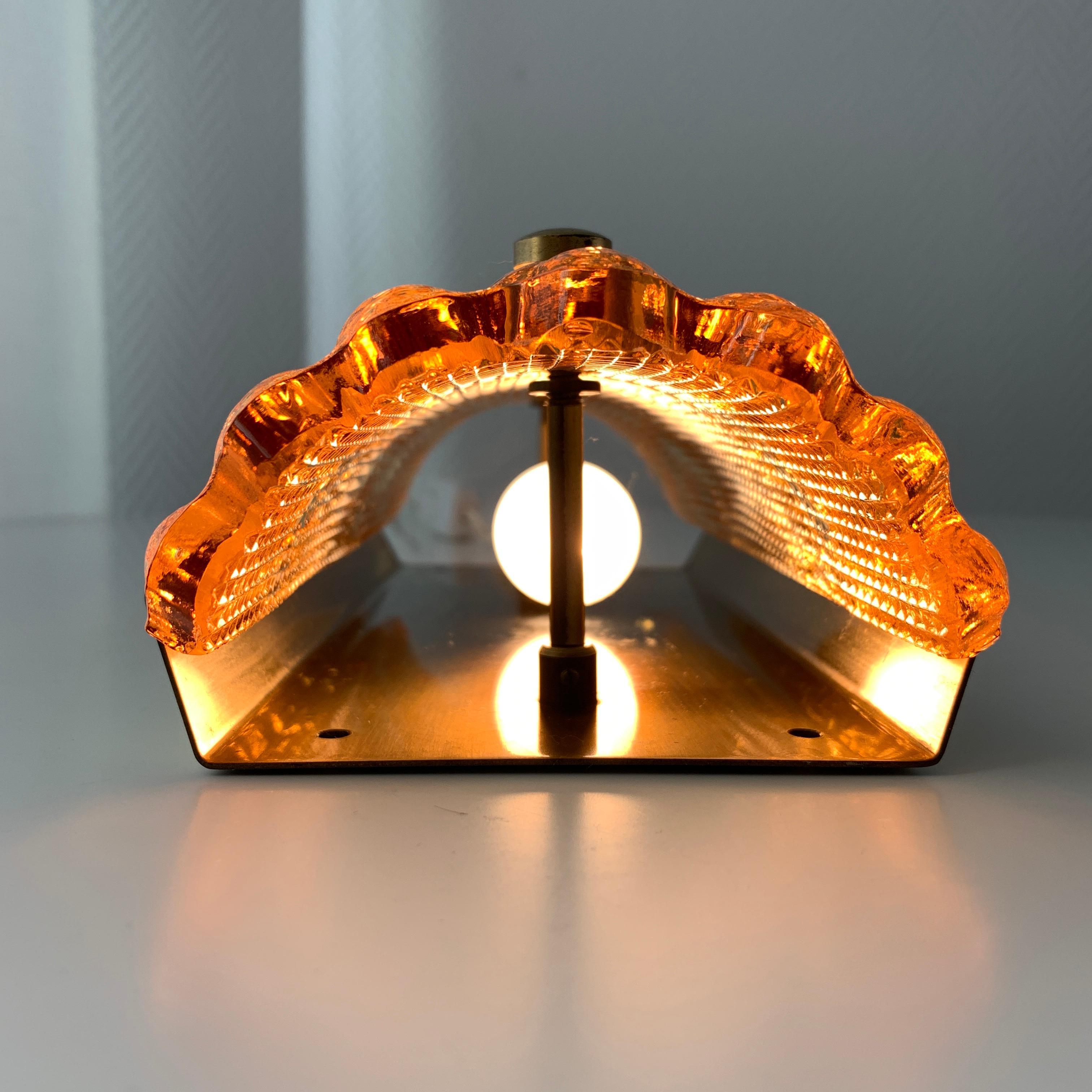 Swedish Midcentury Lyfa Wall Sconce by Carl Fagerlund and Orrefors For Sale