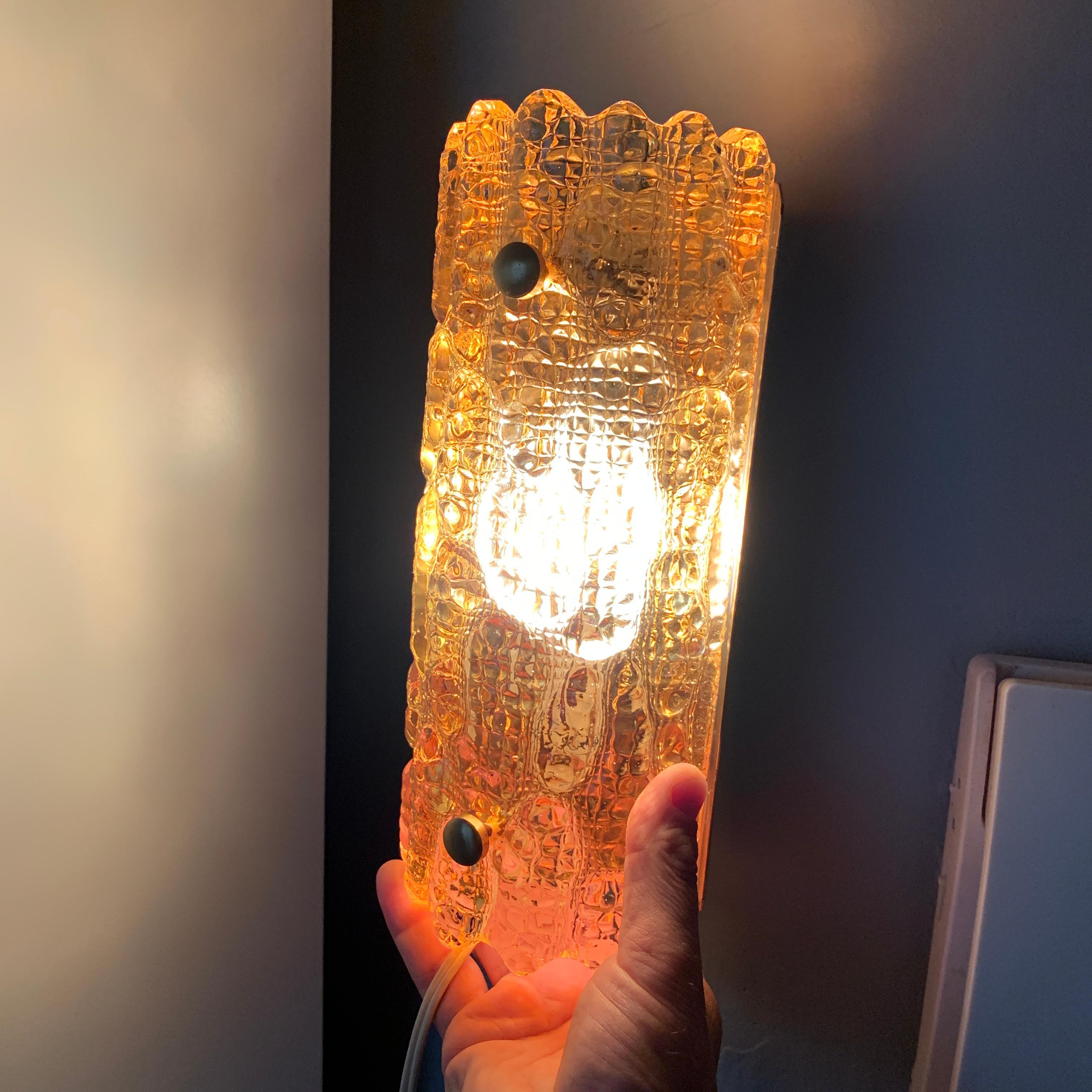 Hand-Crafted Midcentury Lyfa Wall Sconce by Carl Fagerlund and Orrefors For Sale