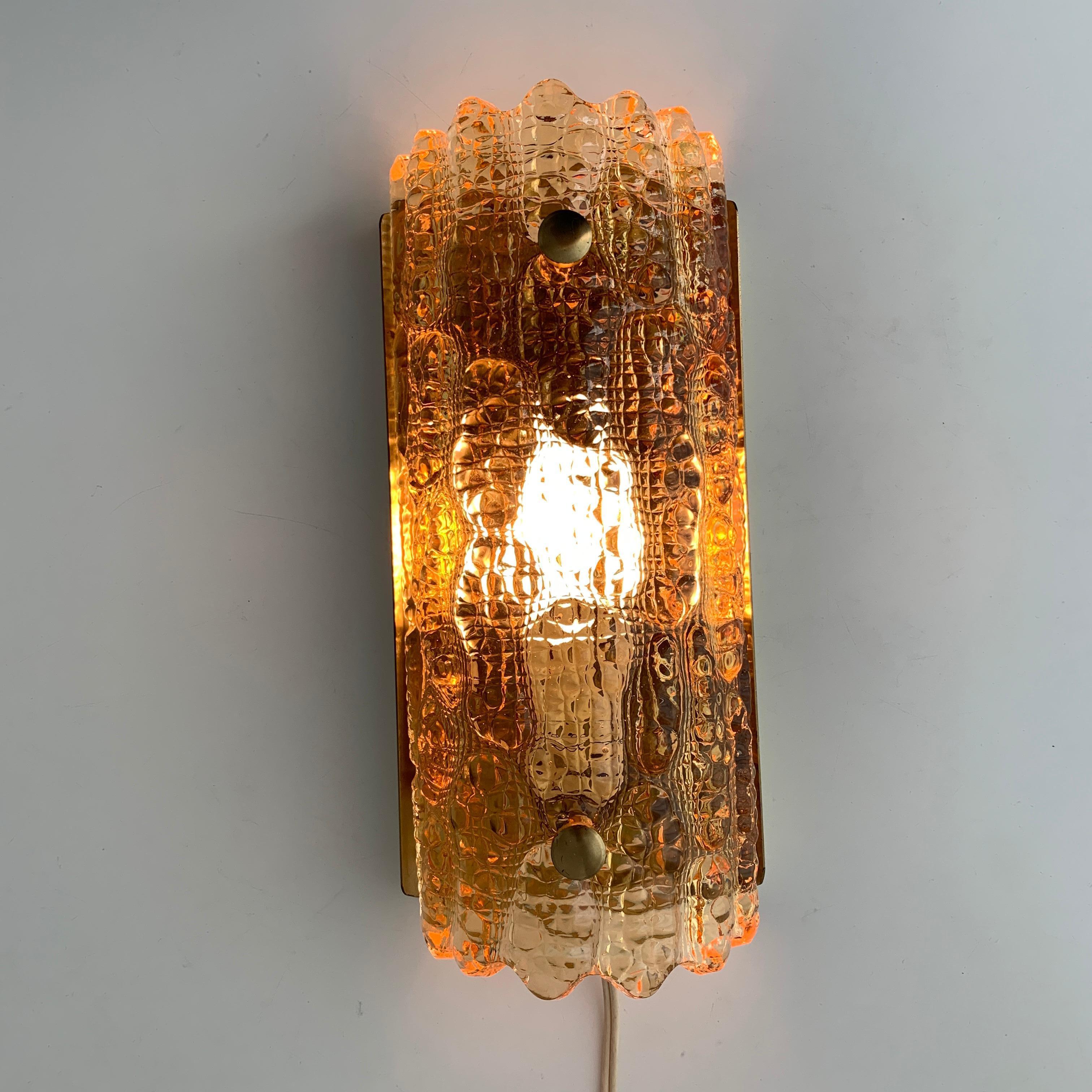 Midcentury Lyfa Wall Sconce by Carl Fagerlund and Orrefors In Good Condition For Sale In Copenhagen, DK