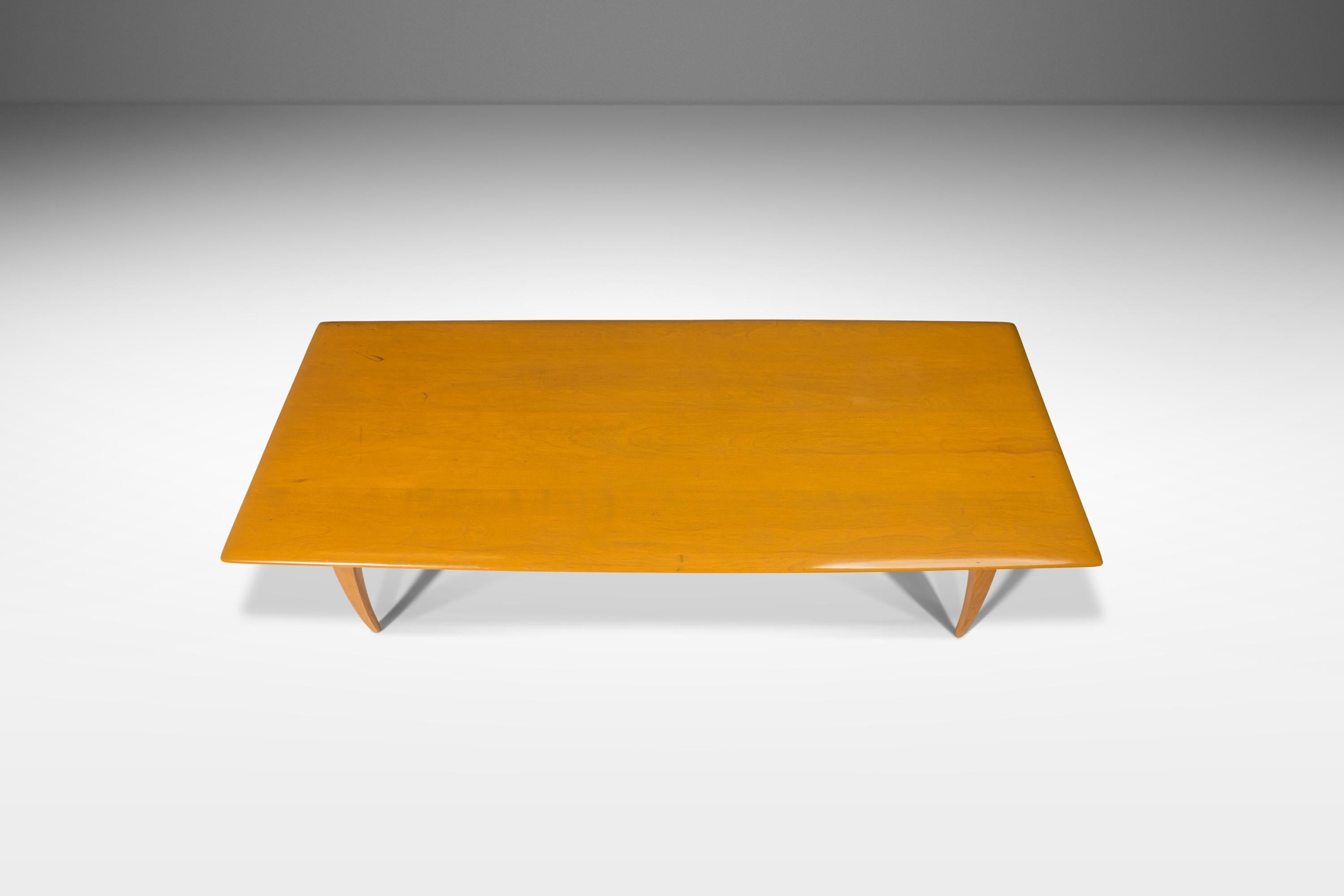 Mid Century M5105 Coffee Table in Solid Birch by Haywood Wakefield, USA, c. 1957 3
