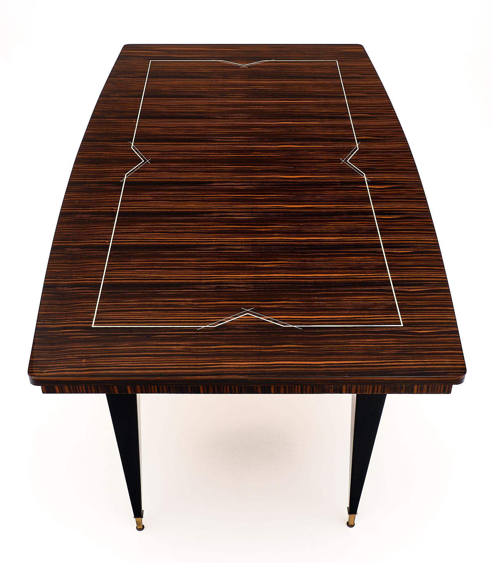 French Midcentury Macassar Dining Table