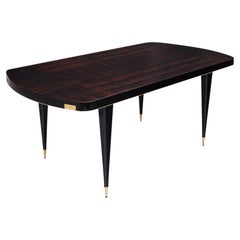 Mesa de comedor francesa de Macassar de mediados de siglo
