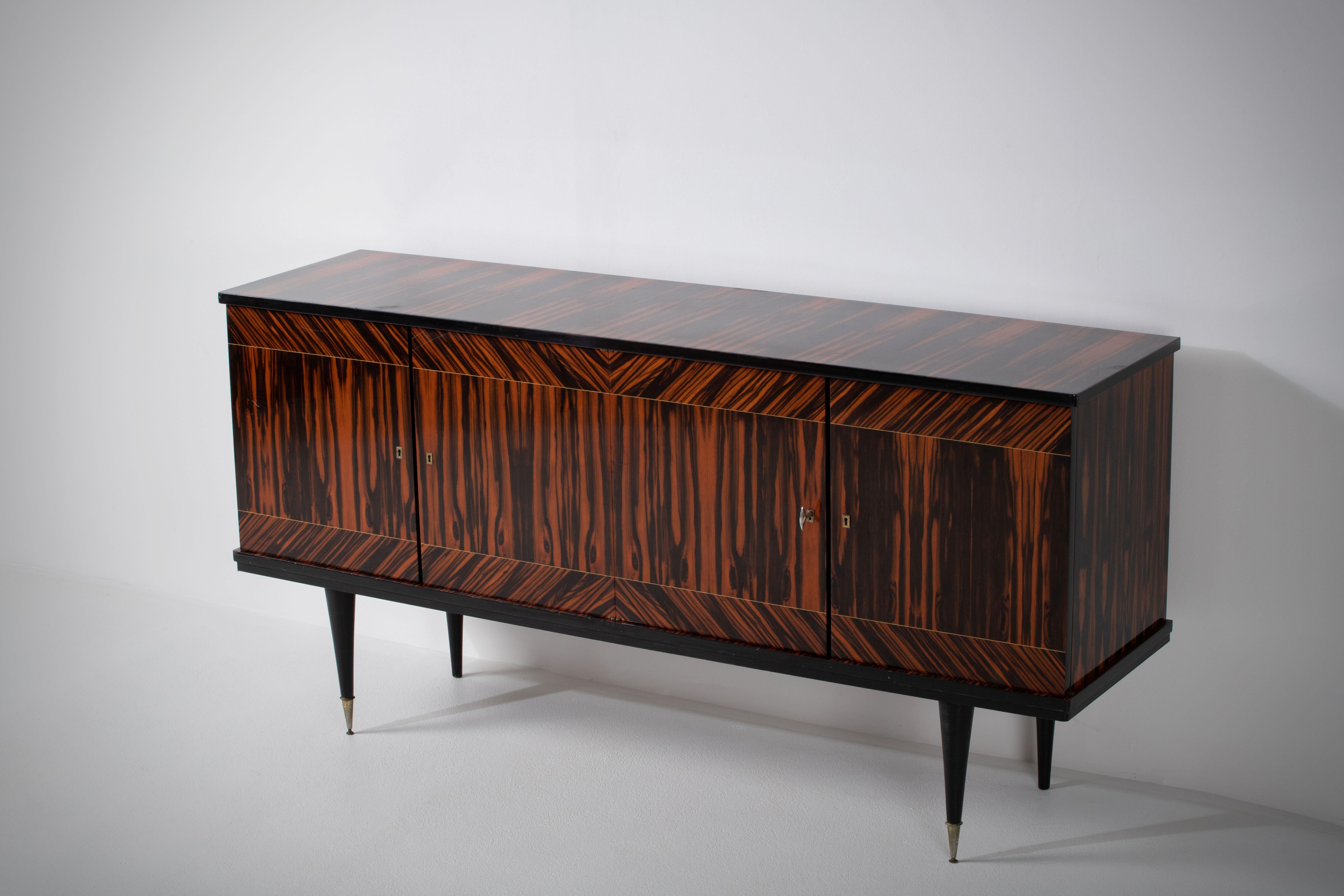 Mid-Century Macassar Sideboard, France, 1960s For Sale 6