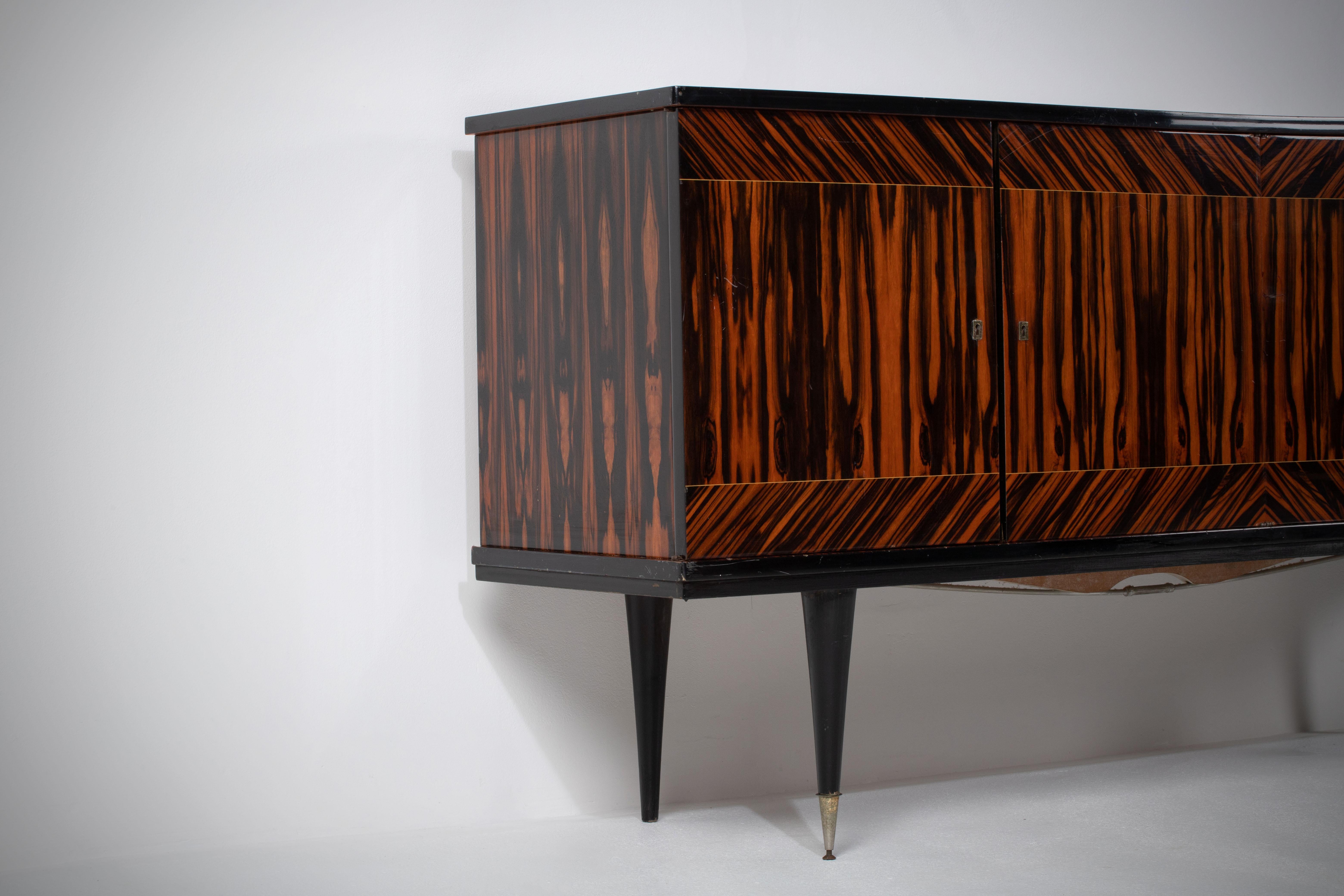Mid-Century Macassar Sideboard, France, 1960s For Sale 8