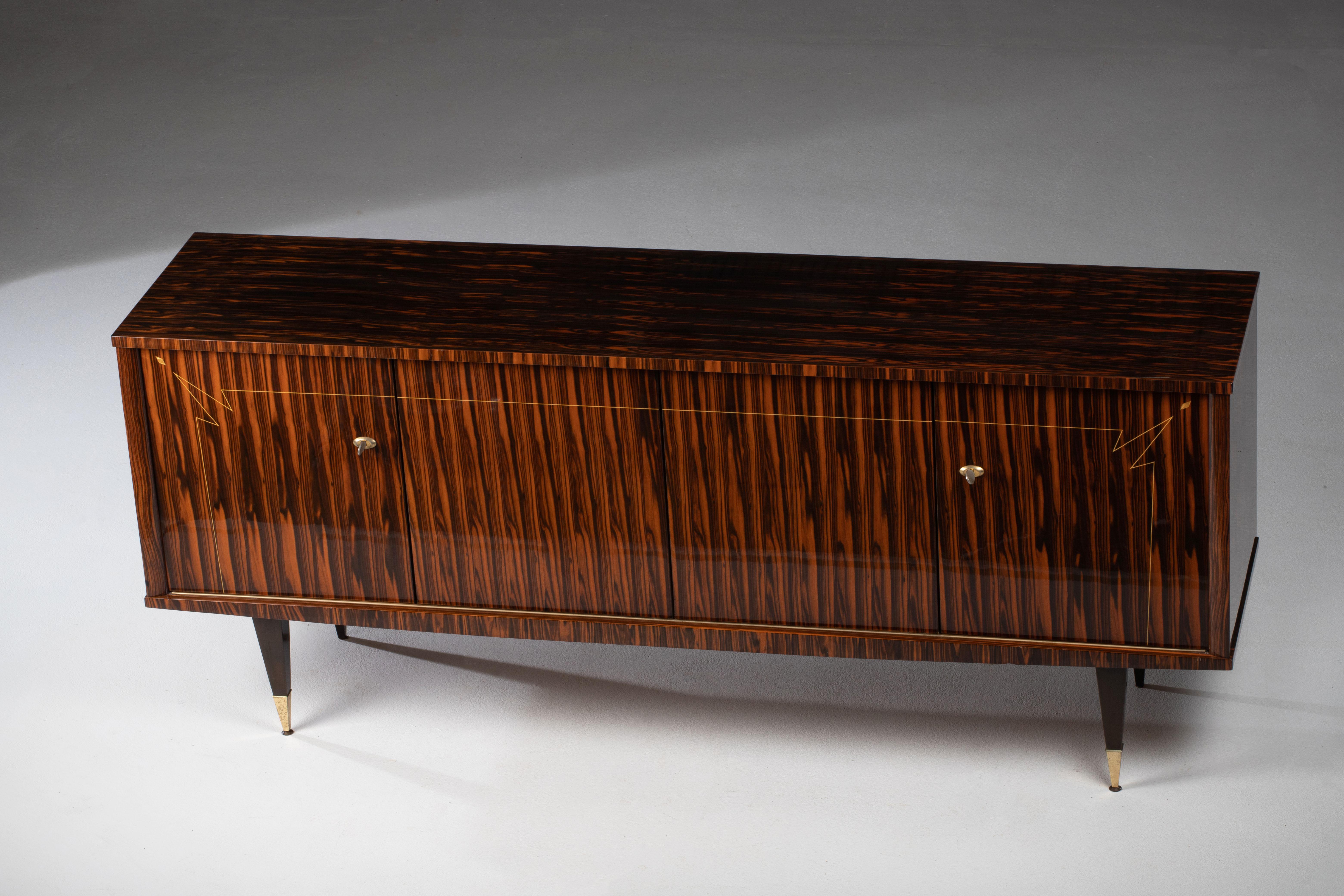 Mid-Century Macassar Sideboard, France, 1960s For Sale 13
