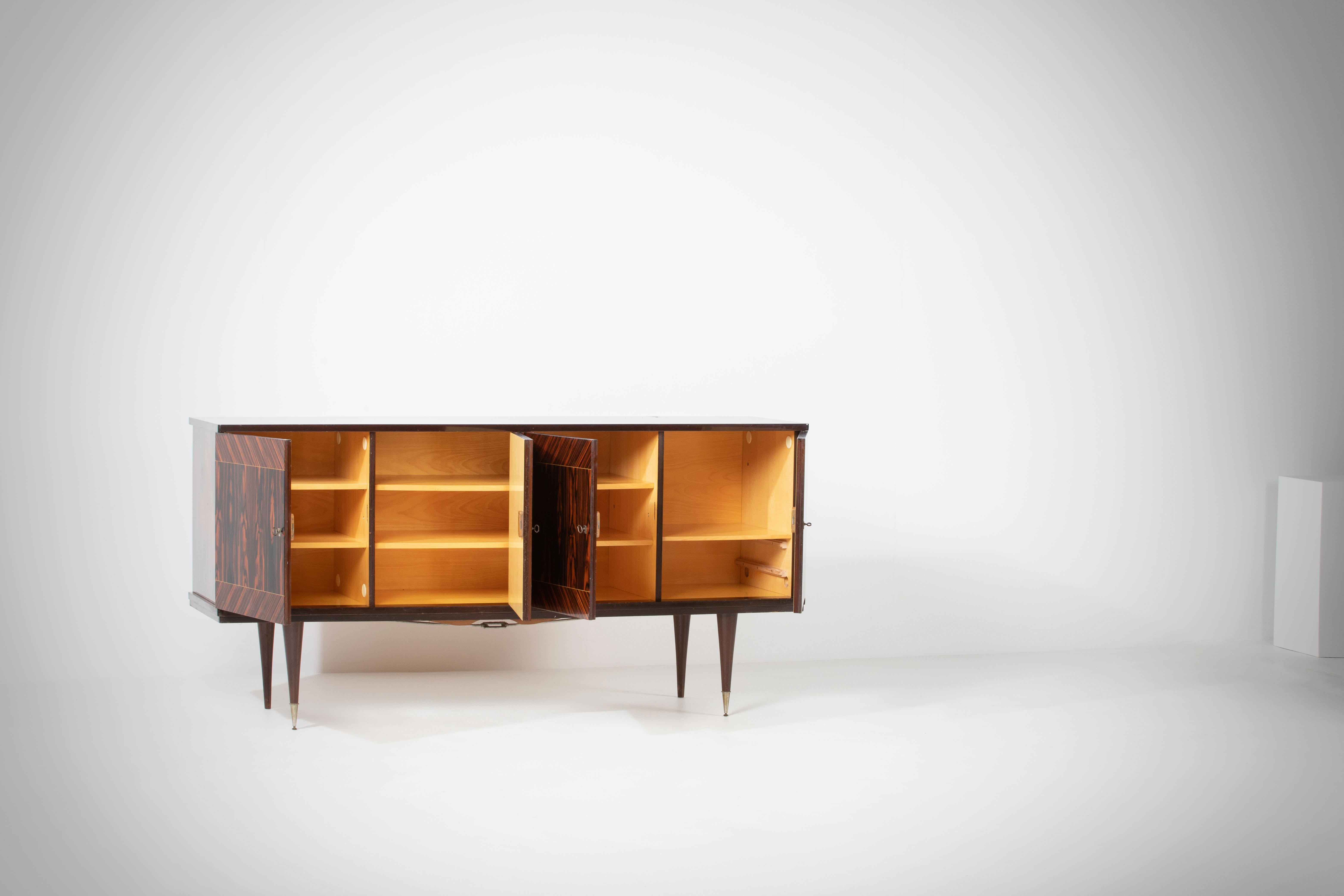 Mid-Century Modern Mid-Century Macassar Sideboard, France, 1960s For Sale