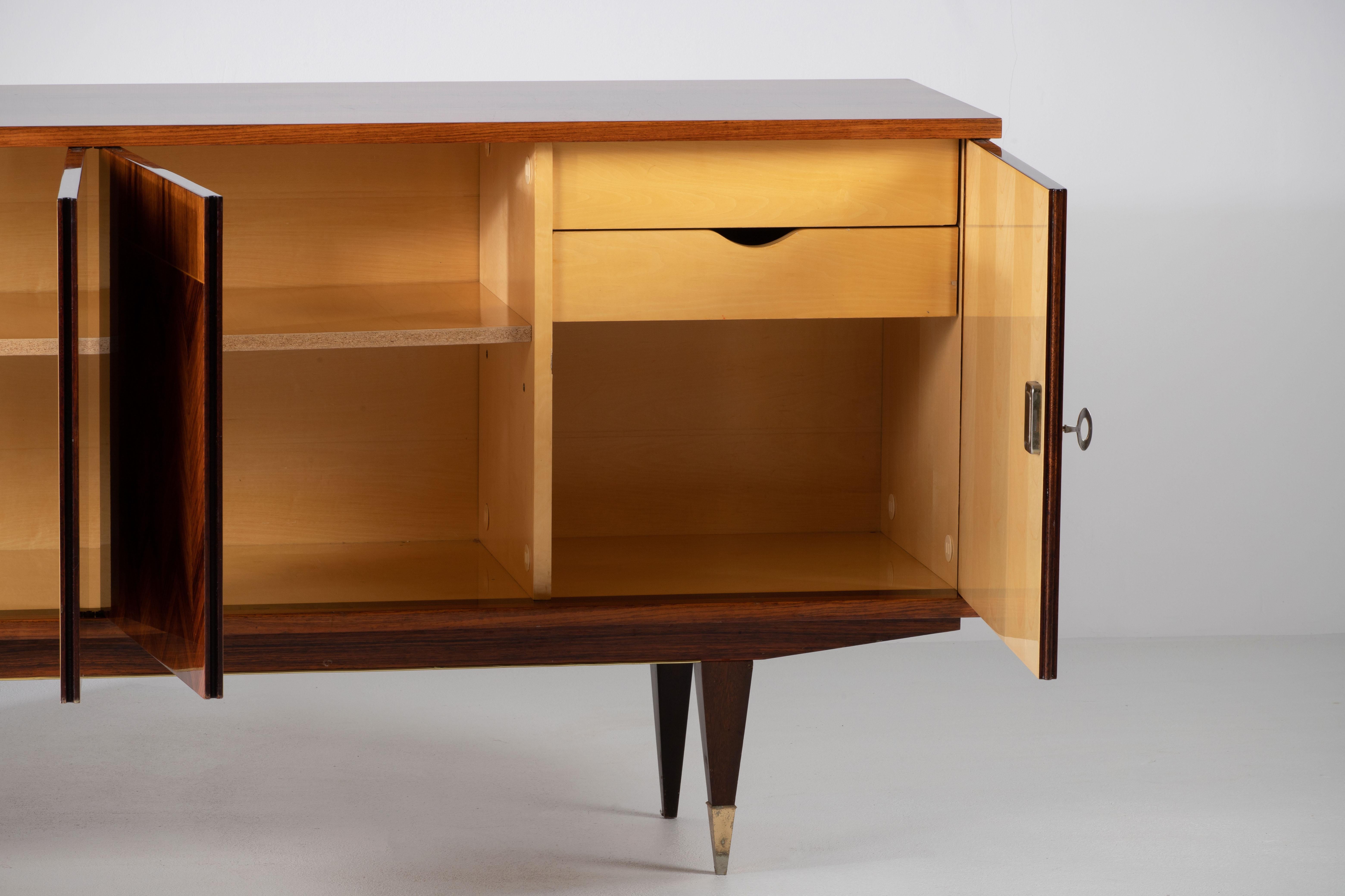 French Mid-Century Macassar Sideboard, France, 1960s