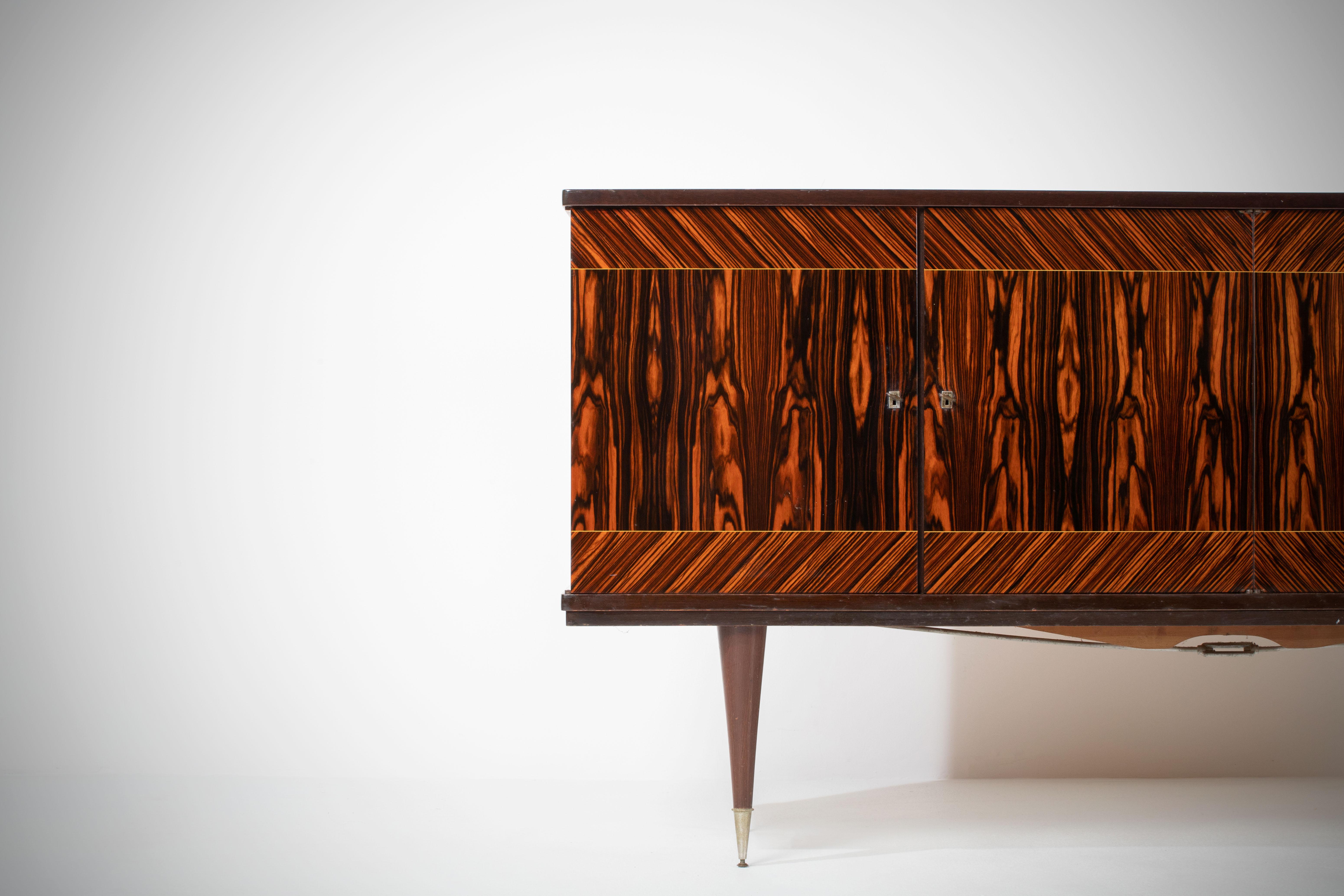 Mid-20th Century Mid-Century Macassar Sideboard, France, 1960s For Sale