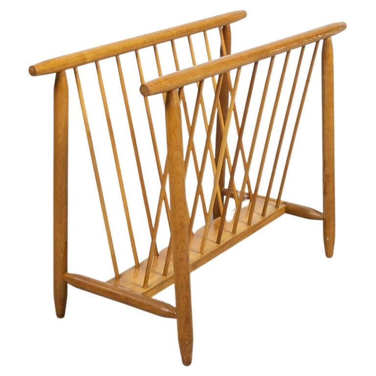 Mid Century magazine rack from ULUV For Sale at 1stDibs
