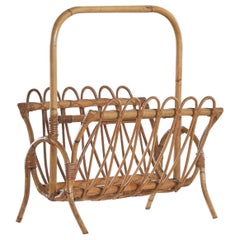 Mid Century Magazine Rack in Bamboo 1960s