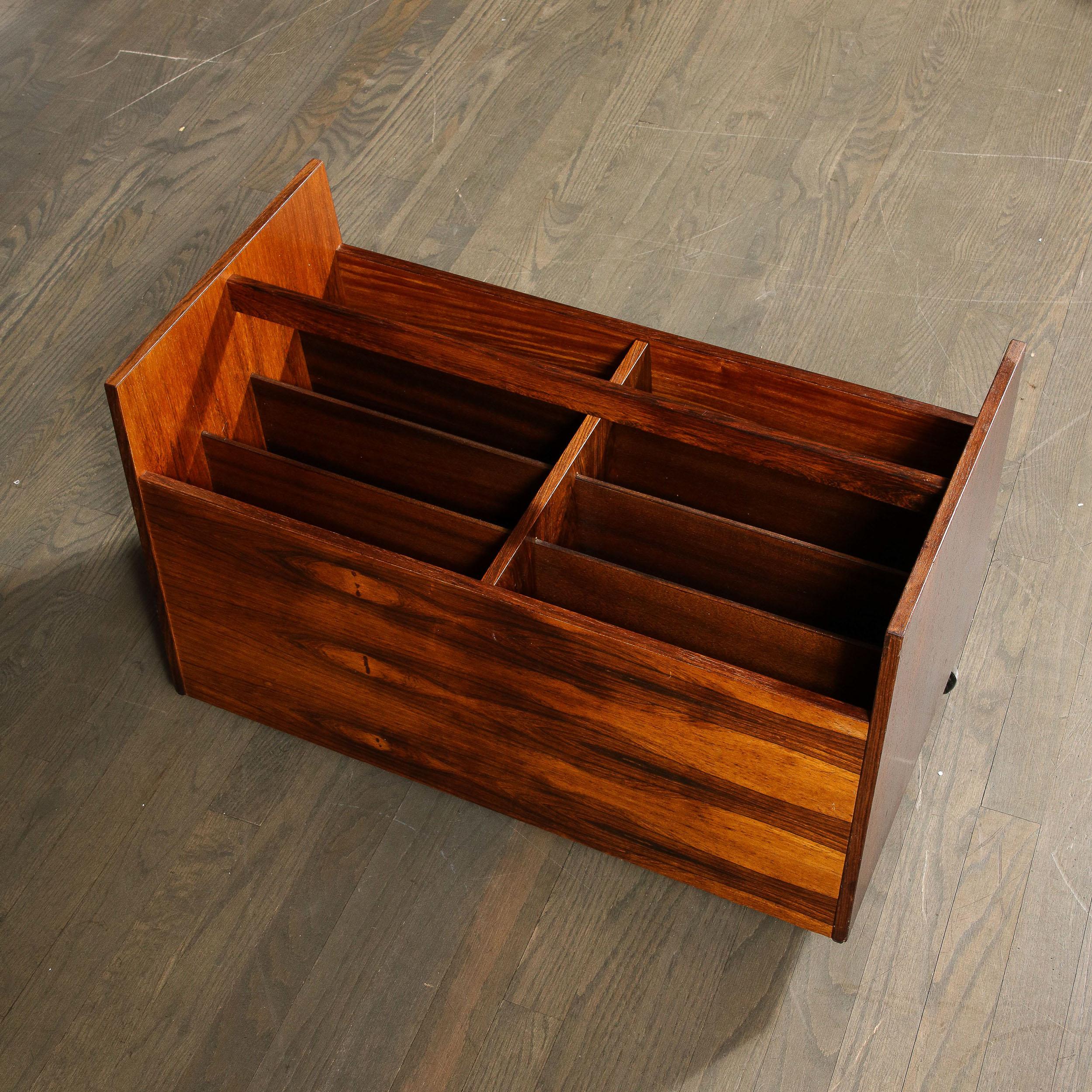 Mid-Century Magazine Rack in Book-Matched Rosewood by Rolf Hesland for Bruskbo For Sale 6
