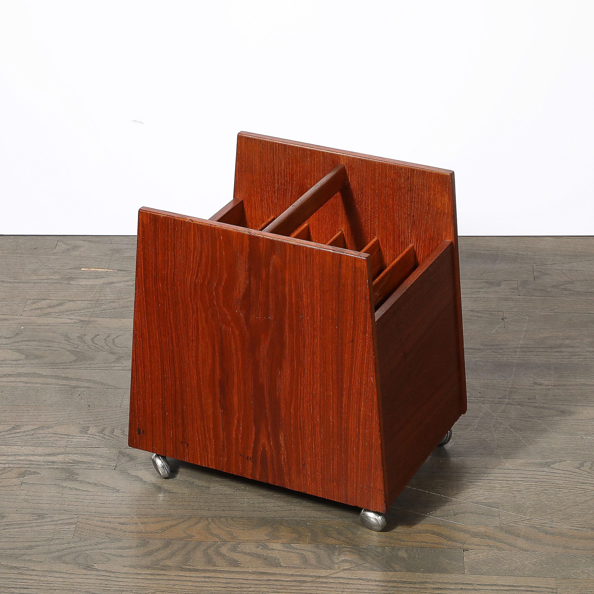 Mid-Century Magazine Rack in Book-Matched Rosewood by Rolf Hesland for Bruskbo For Sale 6