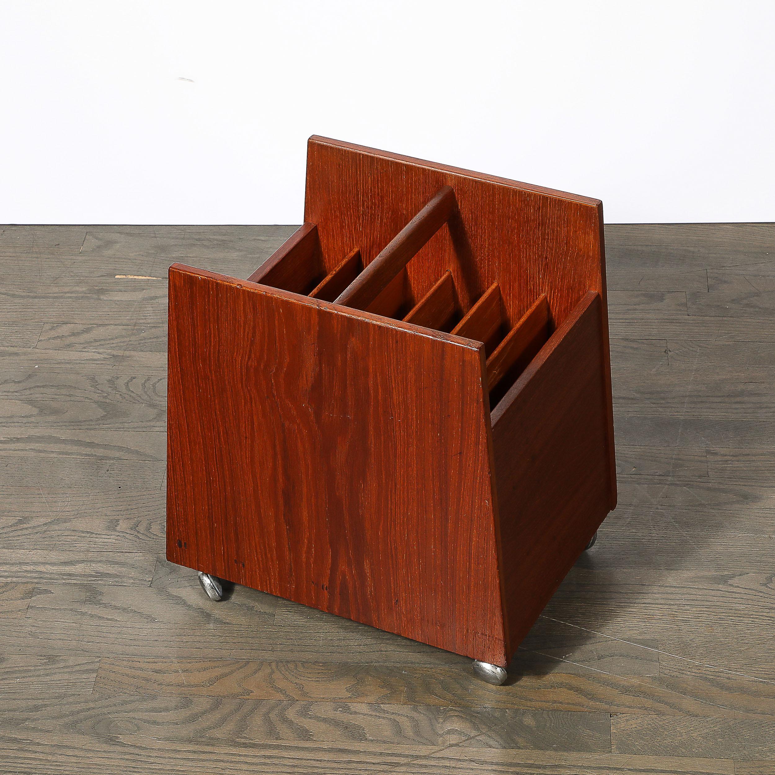 Mid-Century Magazine Rack in Book-Matched Rosewood by Rolf Hesland for Bruskbo For Sale 7
