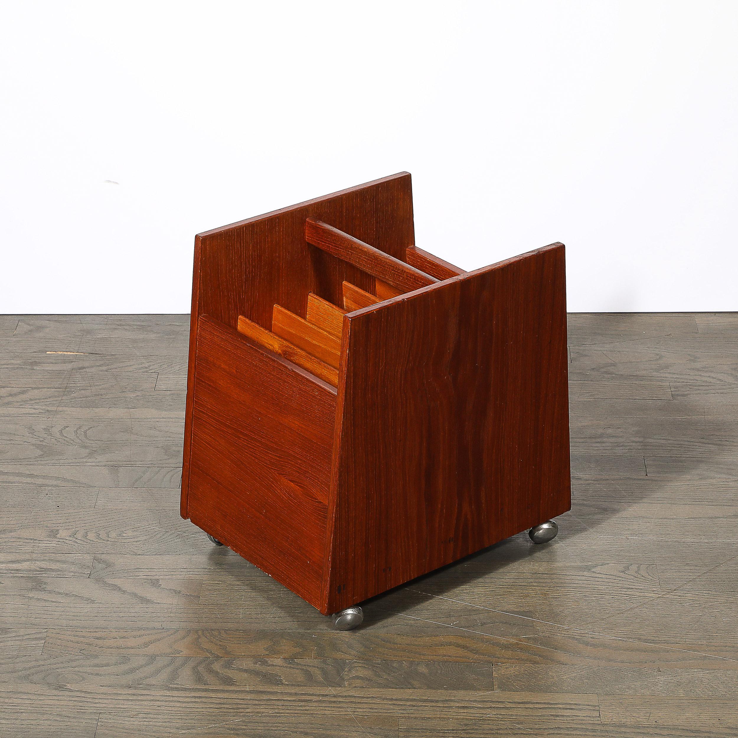 Mid-20th Century Mid-Century Magazine Rack in Book-Matched Rosewood by Rolf Hesland for Bruskbo For Sale