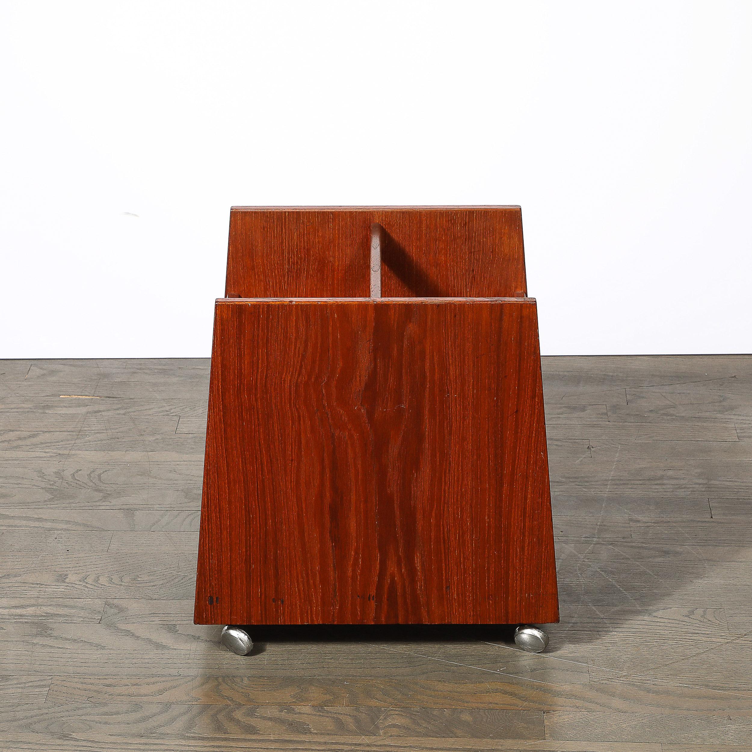 Mid-Century Magazine Rack in Book-Matched Rosewood by Rolf Hesland for Bruskbo For Sale 3