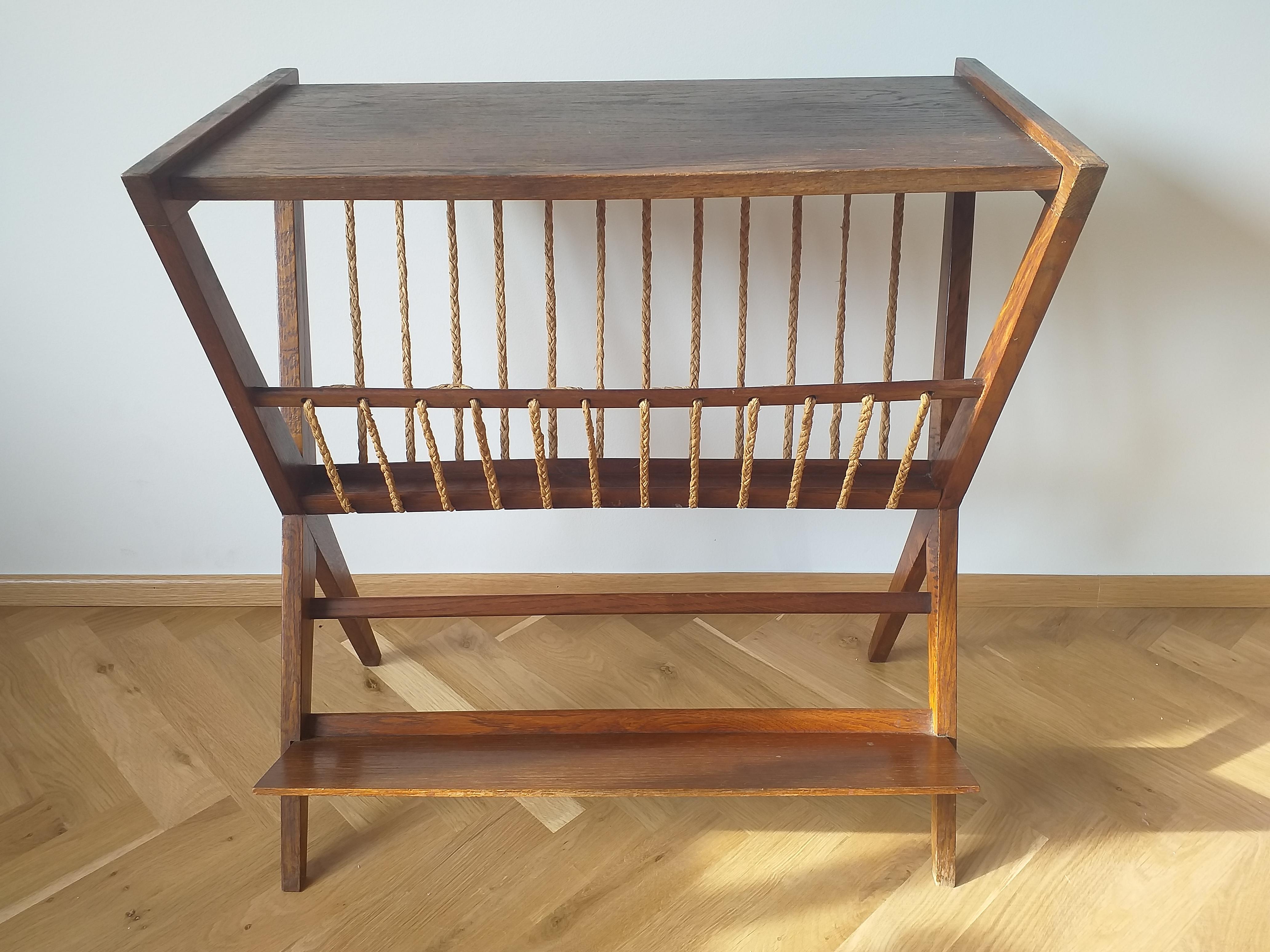 Rope Midcentury Magazine Table, Denmark, 1950s For Sale