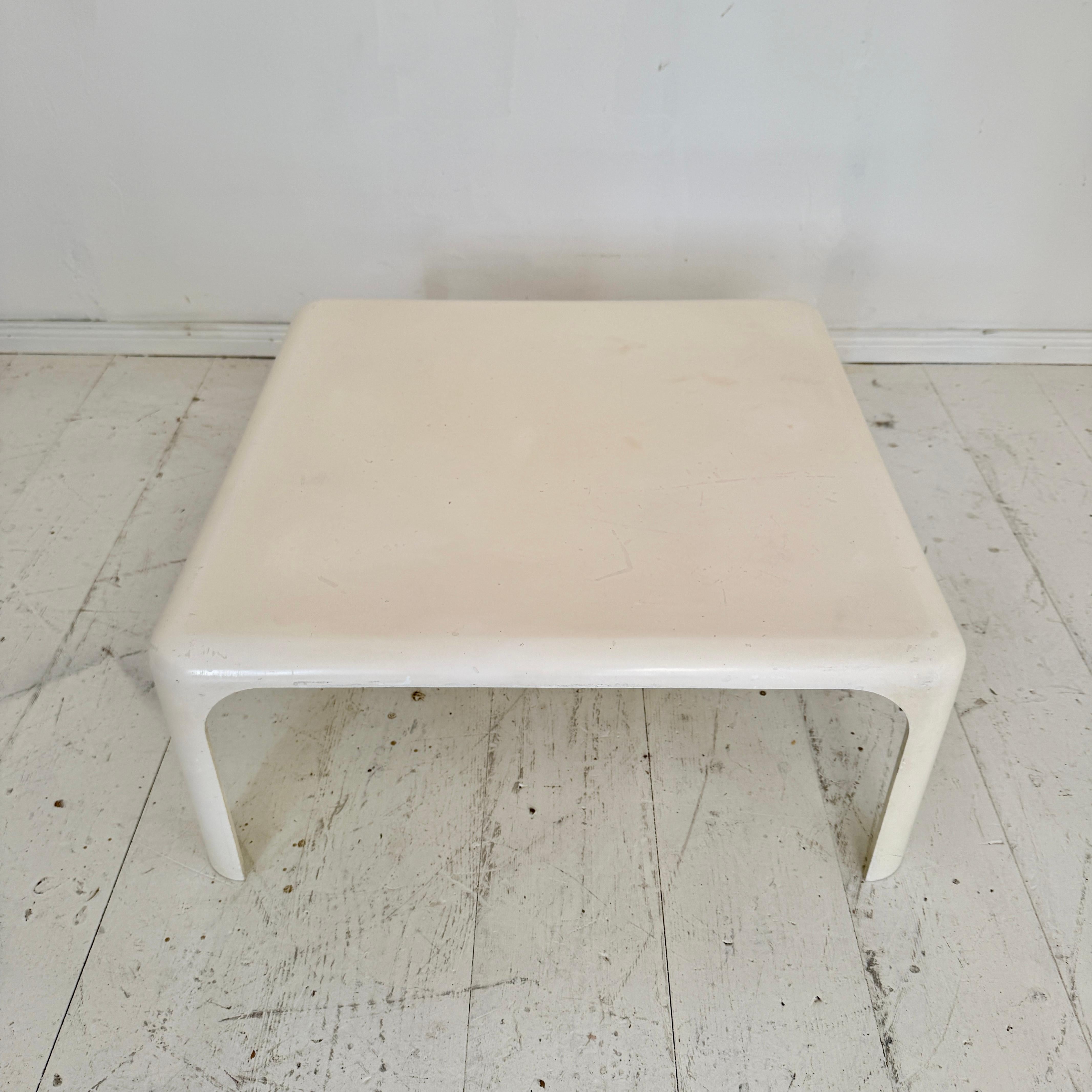 A striking example of Italian modern design, this Demetrio 70 coffee table was created by Vico Magistretti for Artemide Milano around 1970. Its bold sculptural form and innovative use of materials embody the experimental spirit of Italian