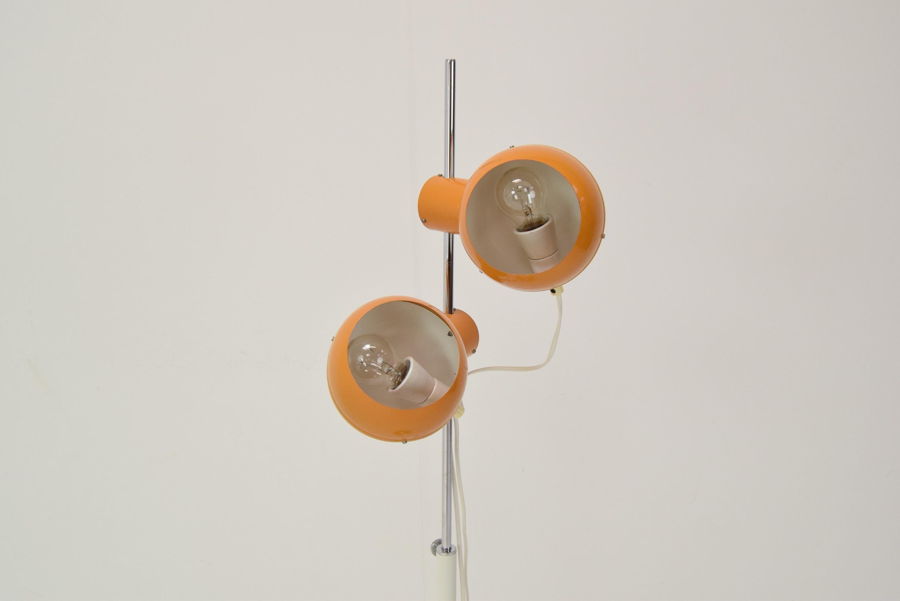 Czech Mid-Century Magnetic Floor Lamp Adjustable/Drukov, 1970's For Sale