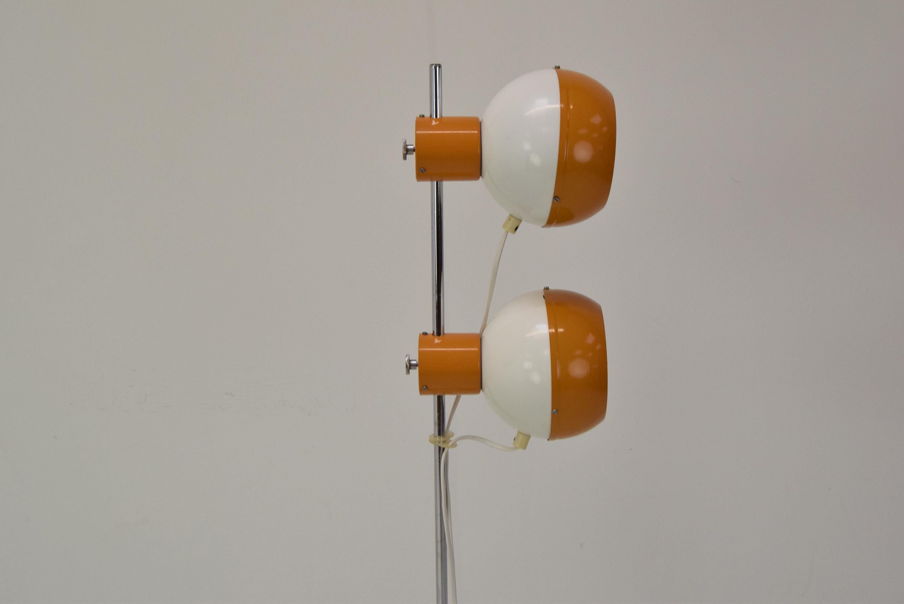 Mid-Century Magnetic Floor Lamp Adjustable/Drukov, 1970's In Good Condition For Sale In Praha, CZ