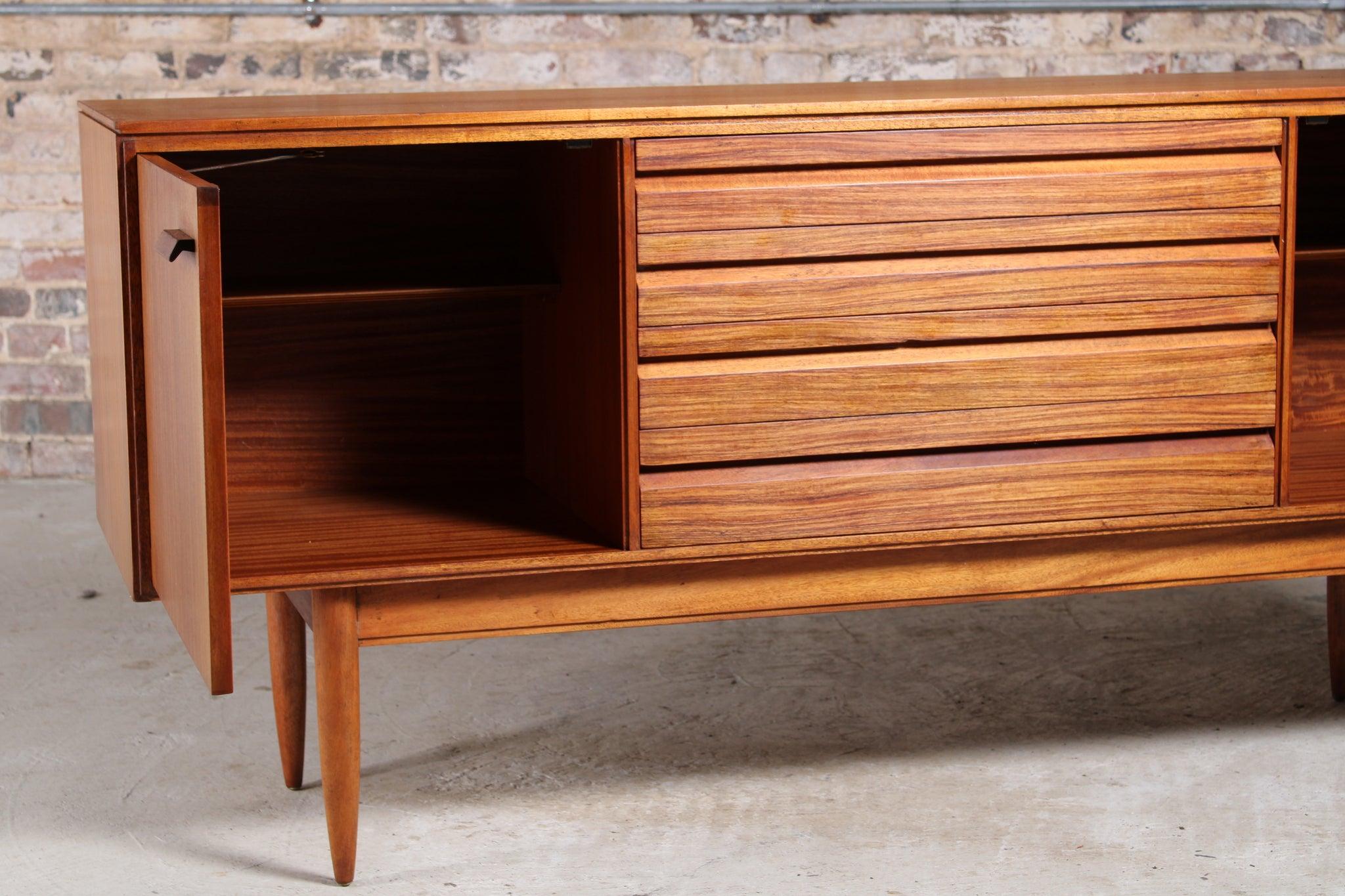 20th Century Mid-Century Mahogany and Rosewood Sideboard by White & Newton Portsmouth, 1950s