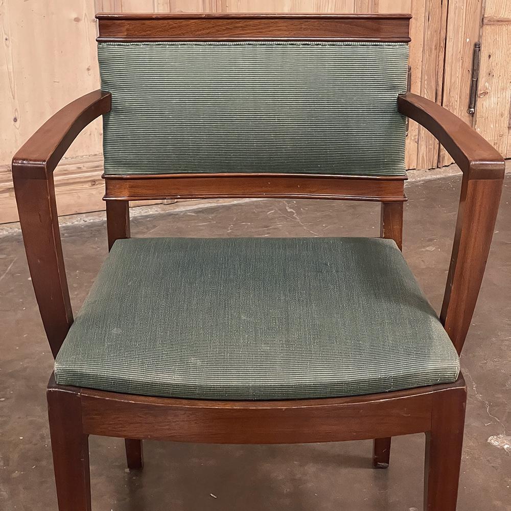 Mid-Century Mahogany Armchair by De Coene For Sale 7