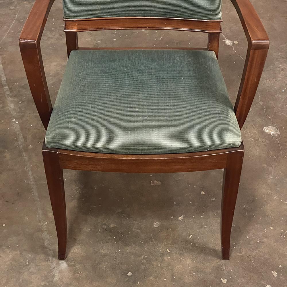 Mid-Century Mahogany Armchair by De Coene For Sale 8