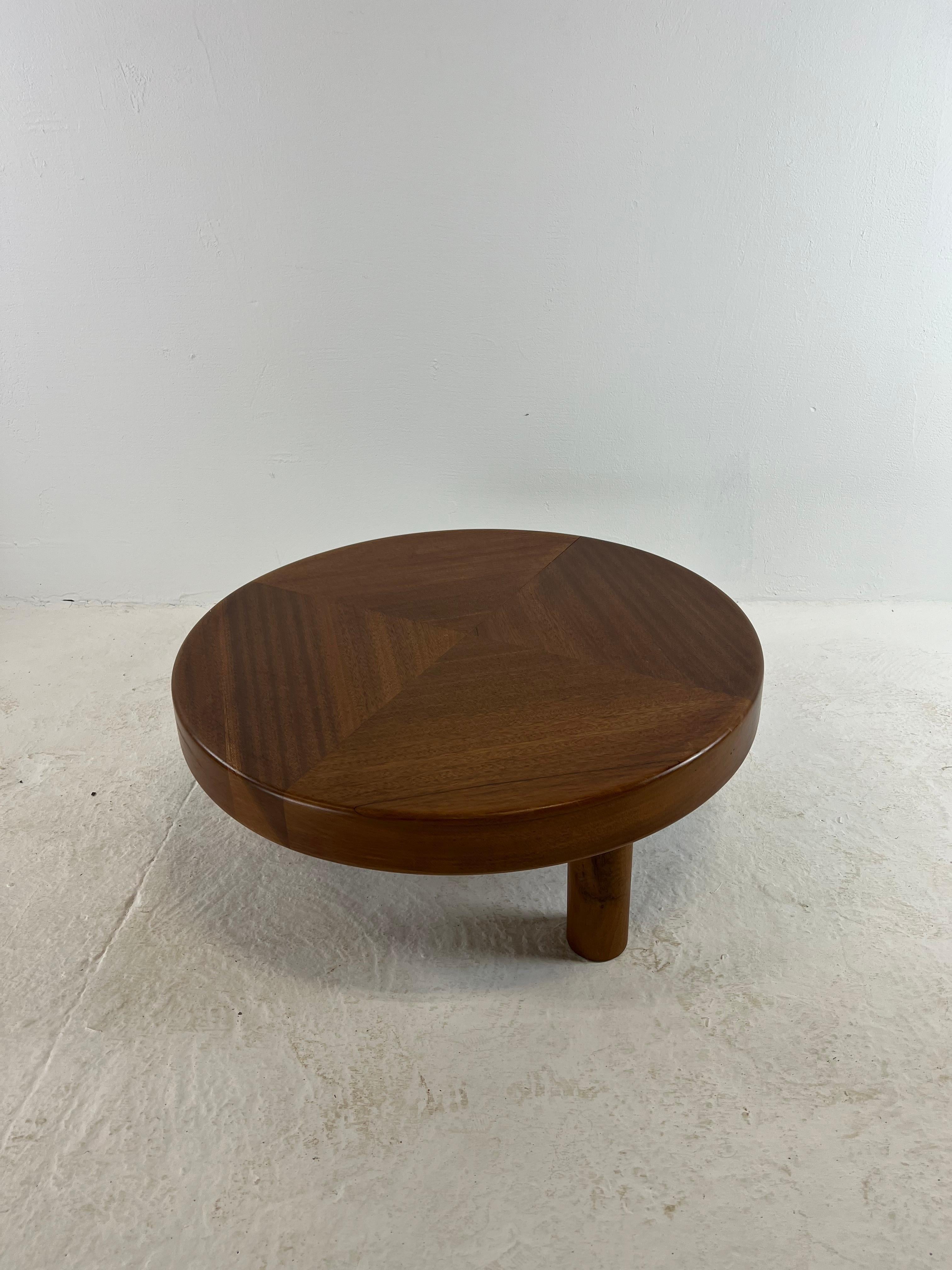 Mid-Century Mahogany Coffee Table 1950's In Excellent Condition In LYON, FR